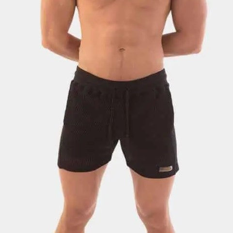 Buko 4 Black Crochet Shorts - Stylish Women's Barcode Berlin Shorts for Summer Outfits & Beach Wear