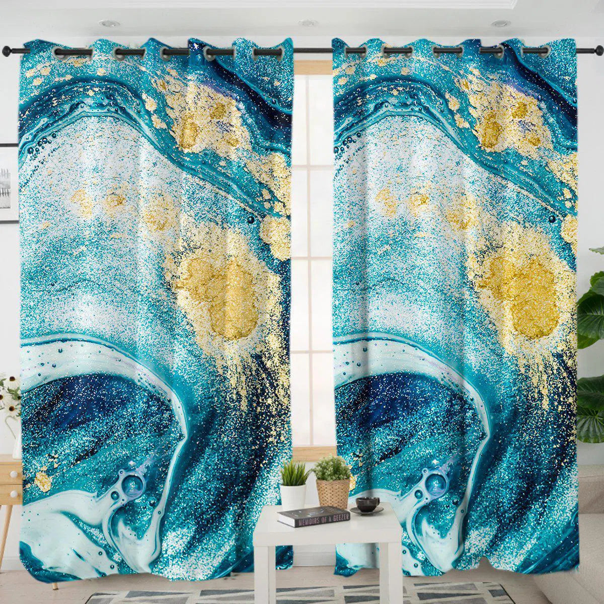 Bondi Beach Themed Curtains - Coastal & Nautical Window Treatments for Living Room, Bedroom, or Beach House Decor