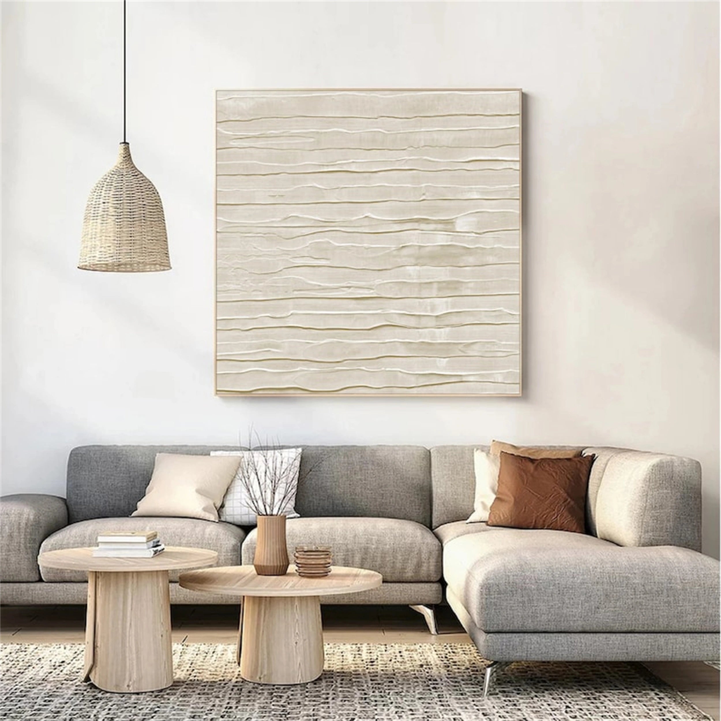 Beige & Brown Abstract Wall Art Print #BB074 - Modern Home Decor for Living Room, Bedroom & Office
