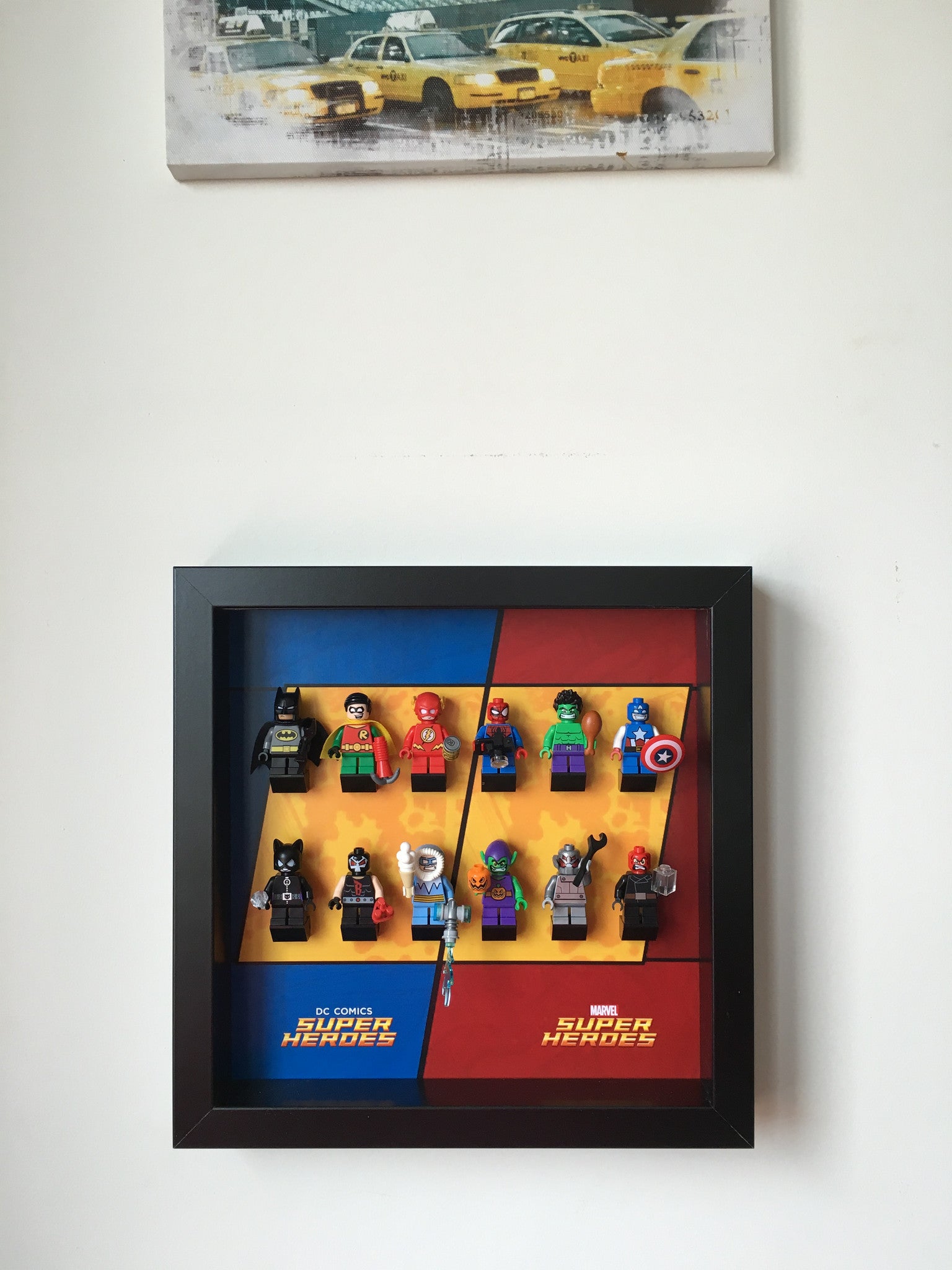 Lego® Mighty Micros DC & Marvel Super Heroes Display Frame - Showcase Your Mini Superhero Collection - Perfect for Home Decor, Office Display & Gift for Lego Fans