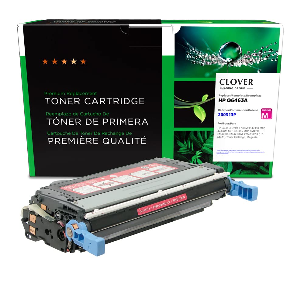 Clover Remanufactured Toner Cartridge Replacement for HP Q6463A (HP 644A) - High Yield Magenta Ink | Compatible with HP Printers | Perfect for Home Office & Small Business Printing Needs