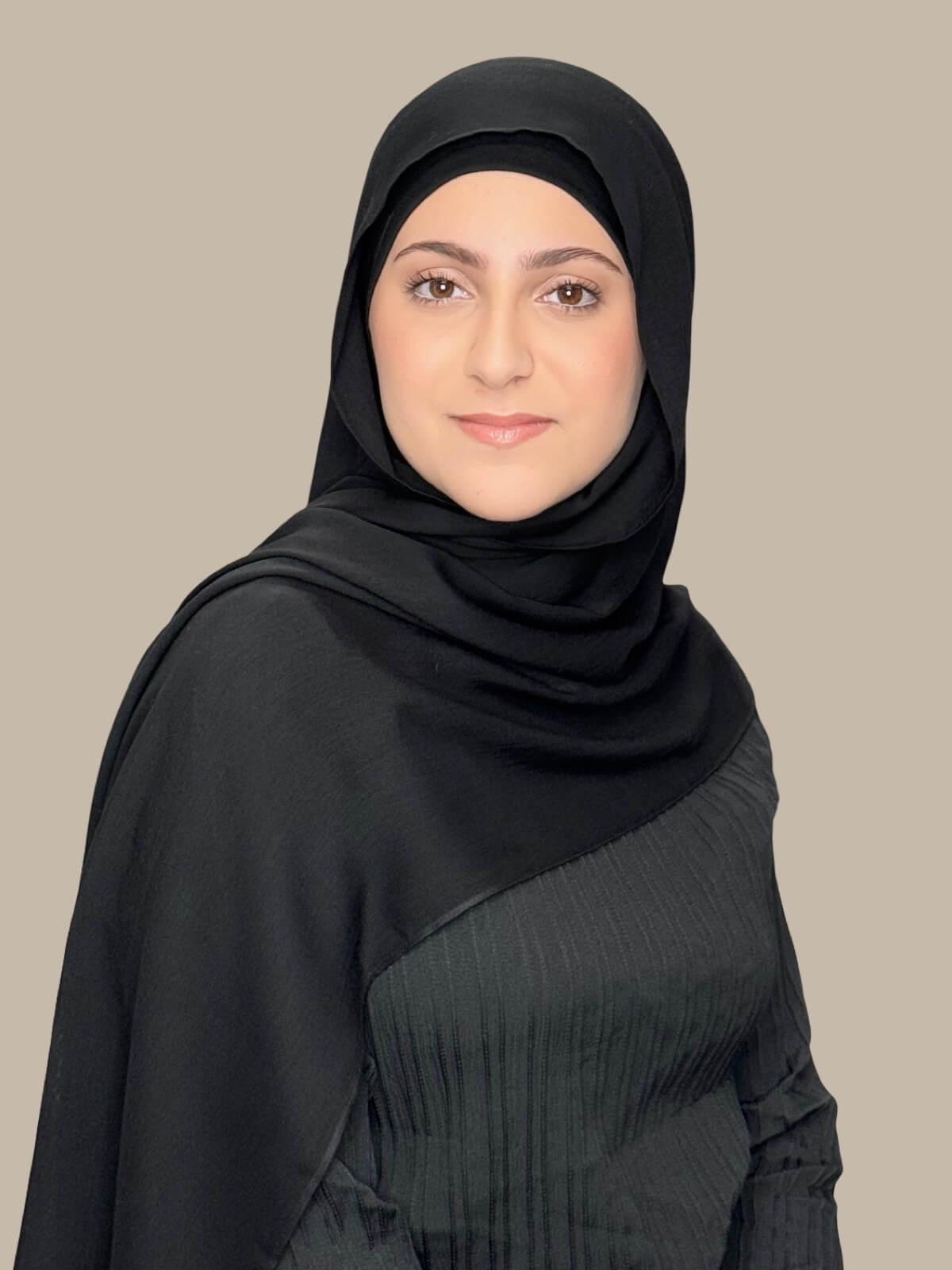 Stylish Black Cotton Modal Hijab for Women - Perfect for Daily Wear, Prayer, and Special Occasions