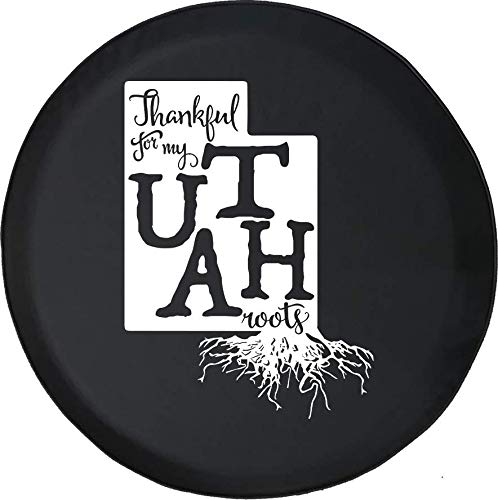 30 Inch Tire Cover - Caps Supply Thankful Utah State Roots Design for Home State Pride | Perfect for RVs, Trailers & Outdoor Adventures
