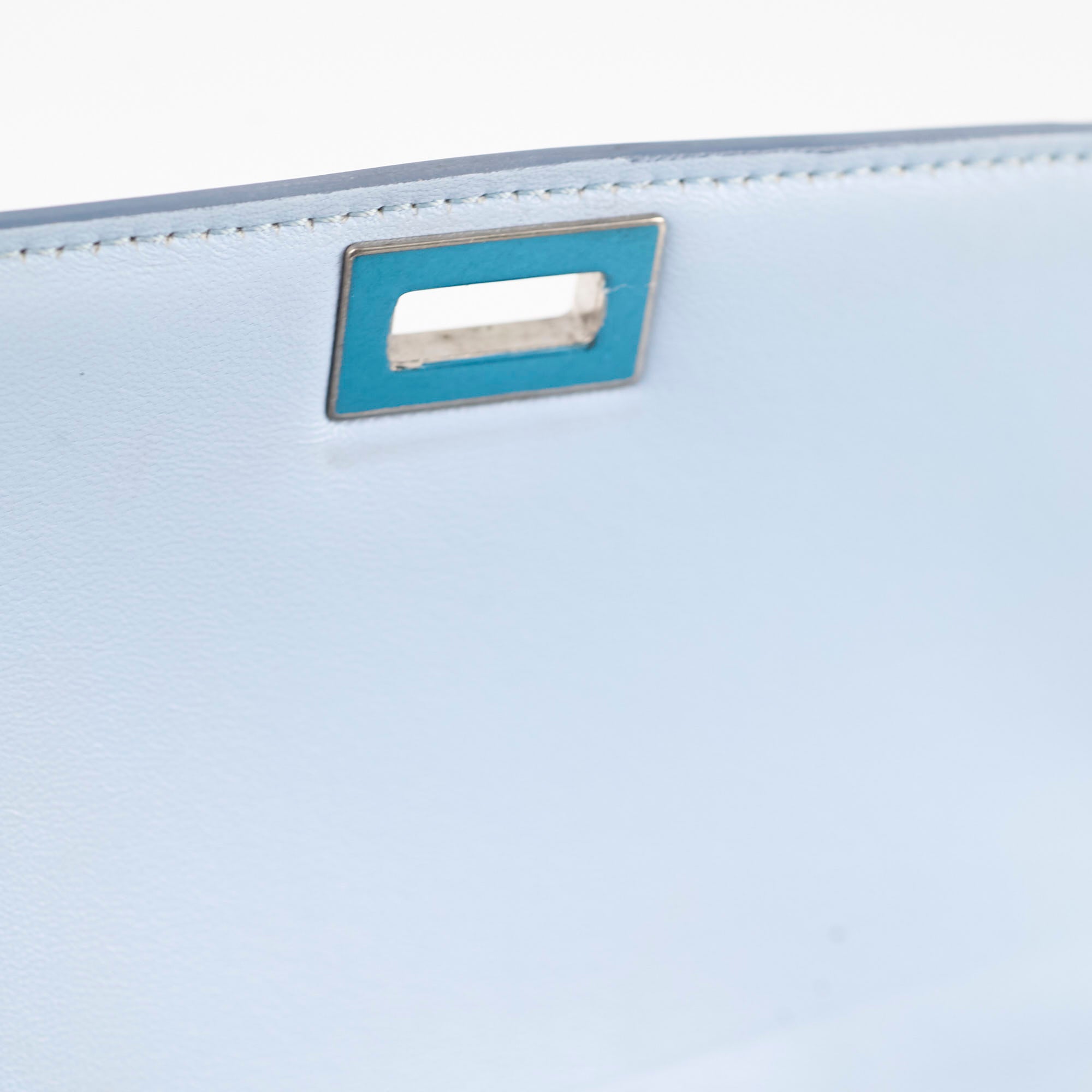 Celine Box Shoulder Bag Light Blue | Genuine Leather Crossbody Purse for Women | Perfect for Work, Travel & Evening Events