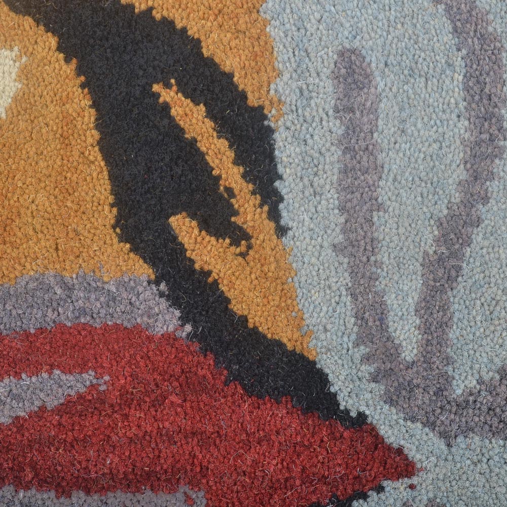 Blue Eyed Grass Hand Tufted Wool Rug - Soft Bohemian Area Rug for Living Room, Bedroom & Nursery Decor