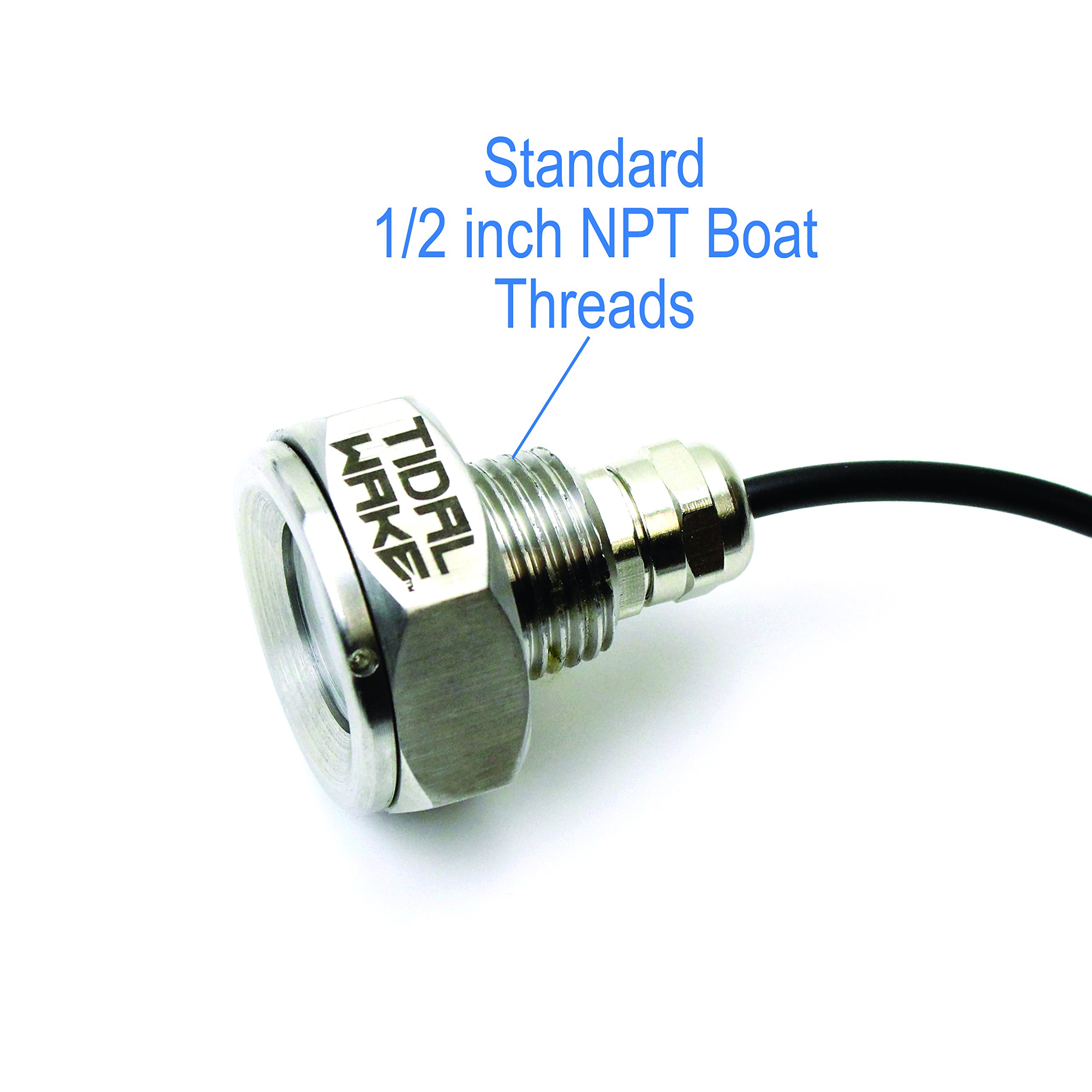 Tidal Wake Plug N' Play Underwater LED Boat Drain Plug Light - No Wiring Required, No Drilling Needed - Ultra-Bright Underwater Lighting for Boats, Yachts & Watercraft - Easy 5-Minute Installation with 3-Year Warranty - Perfect for Night Boating, Fishing & Water Sports