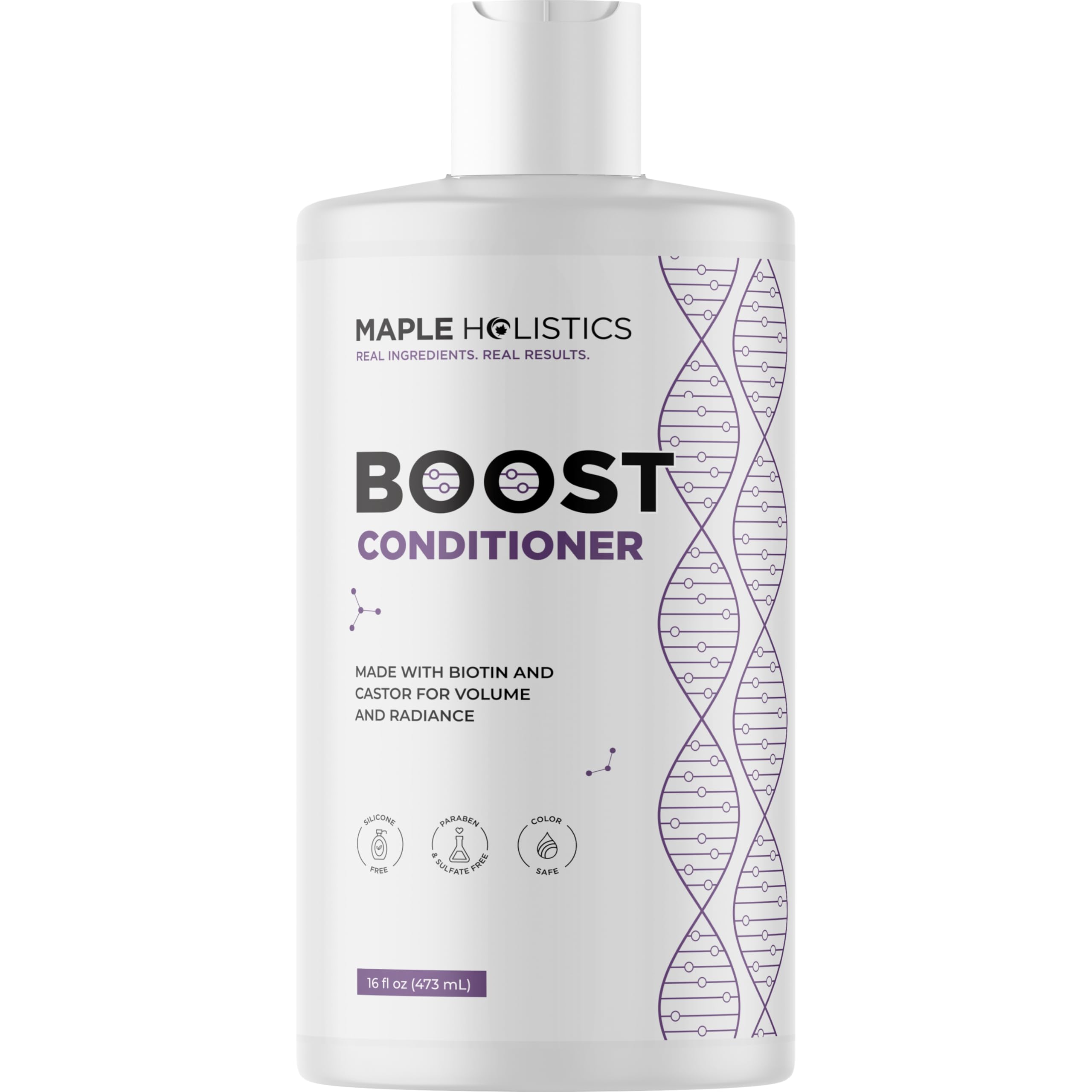 Boost Biotin & Collagen Hair Conditioner for Growth - Sulfate-Free Moisturizing Treatment with Castor & Rosemary Oil for Fine, Weak & Dull Hair - Volumizing for Women & Men (16 Fl Oz) - Perfect for Daily Hair Care & Damaged Hair Repair