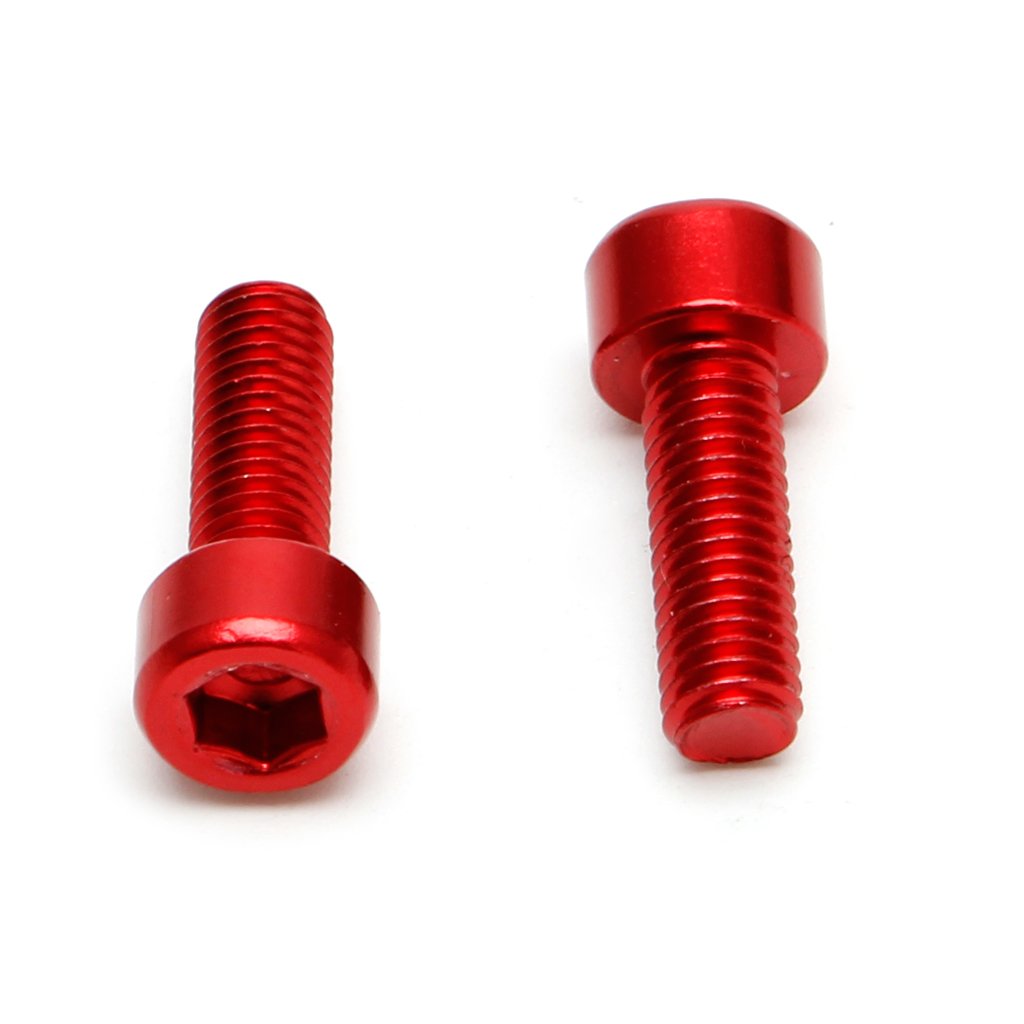 1 Pair M5 Aluminum Alloy Bike Water Bottle Cage Bolts - Hex Socket Tapping Screws for Mountain & Road Bicycles - Secure Mounting for Cycling Accessories