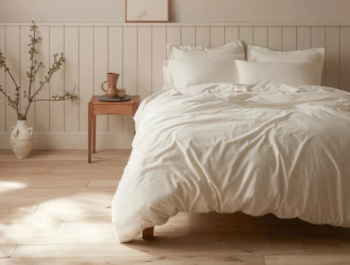 Premium Organic Cotton Sateen Duvet Cover Set - Soft Cloud-Like Comfort for Bedroom - Queen/King Size - Breathable Luxury Bedding for All Seasons