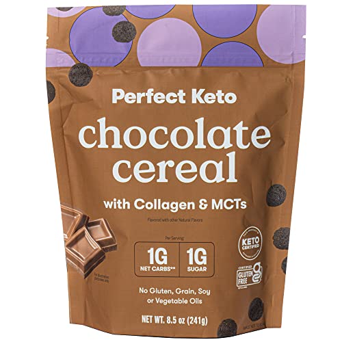 Keto Cereal Low Carb Zero Sugar Grain Free High Protein Breakfast - Chocolate Flavor | Keto Friendly Snacks & Healthy Morning Meal | Perfect for Weight Loss, Diabetic Diet & Busy Lifestyle