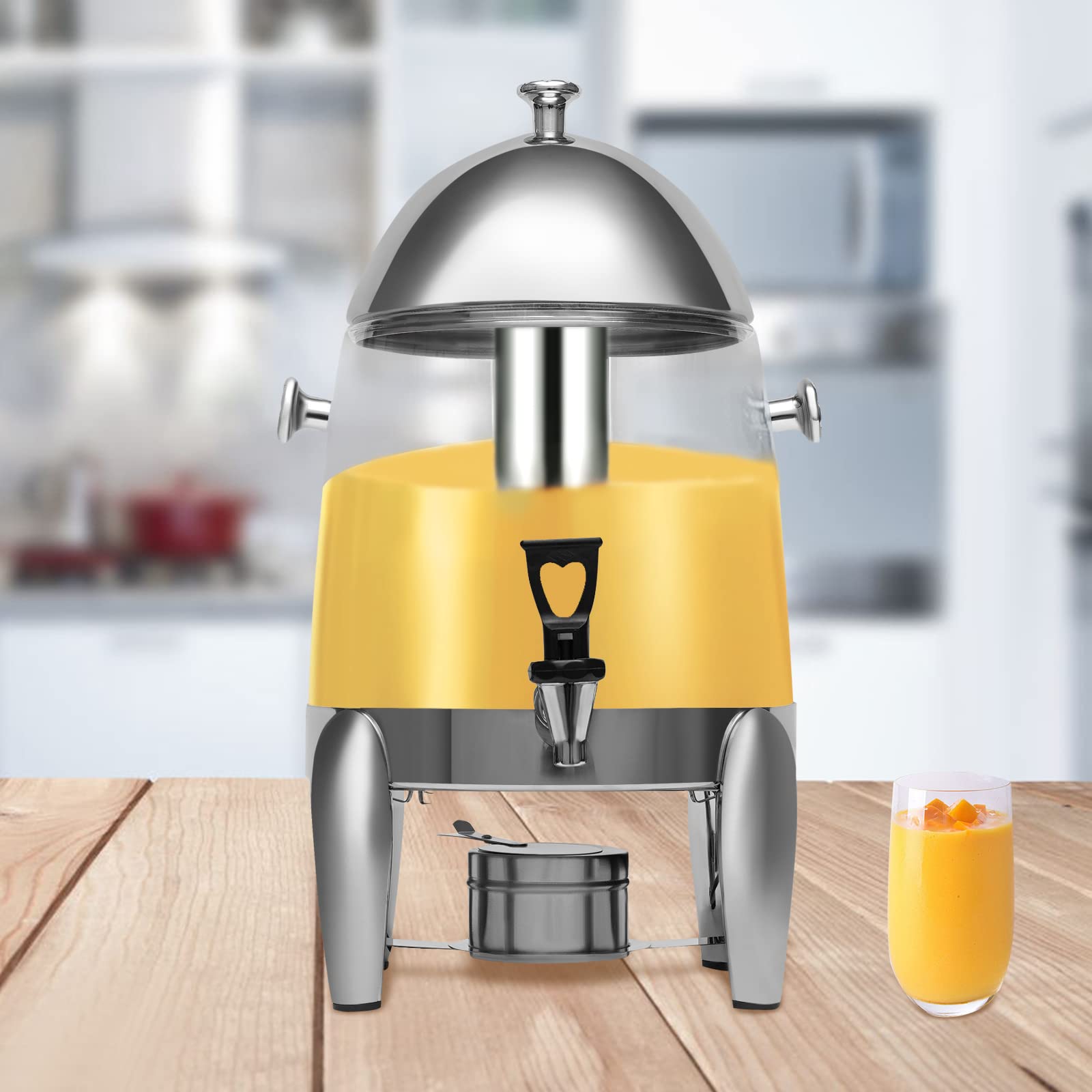Xuthusman 12L/3.2gal Electric Hot Chocolate Dispenser - Stainless Steel Insulated Beverage Server with Adjustable Temperature for Coffee, Milk & Tea - Perfect for Cafes, Parties & Catering - Ideal for Home, Office, and Commercial Use (Transparent PC Model)