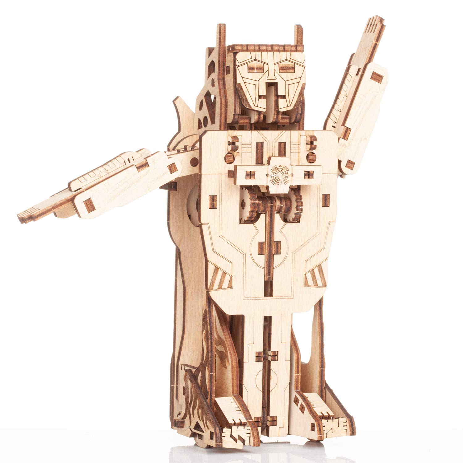 Transformers Robots Building Kits - Mr. Playwood Wooden Construction Set (119 Pieces) for Kids & Adults | STEM Educational Toys for Creative Play & Collectors
