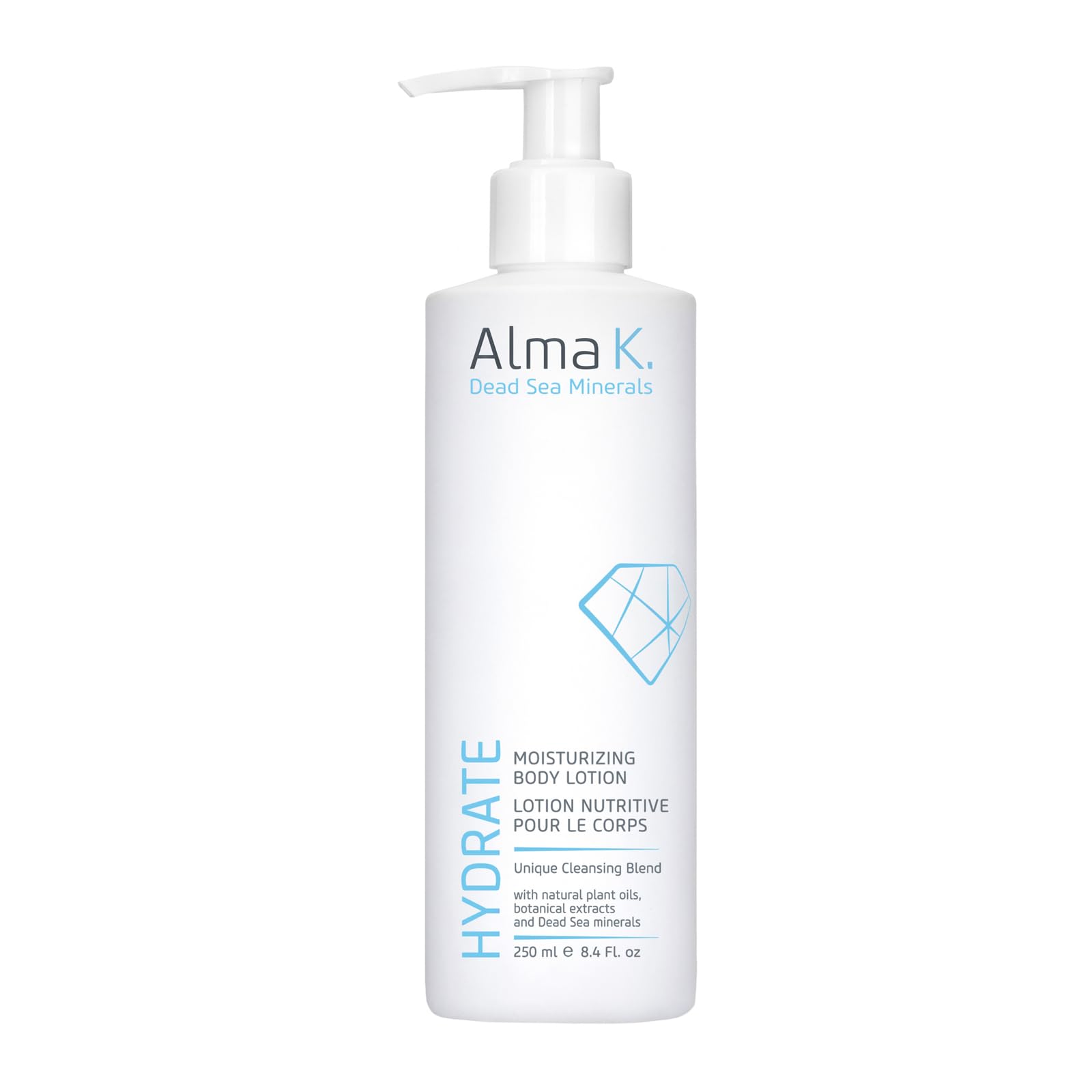 Alma K Hydrating Body Lotion with Dead Sea Minerals & Vitamin E | Moisturizing Lotion for Dry Skin | 8.4 oz | Perfect for Daily Hydration, Post-Shower Care & Winter Skin Relief