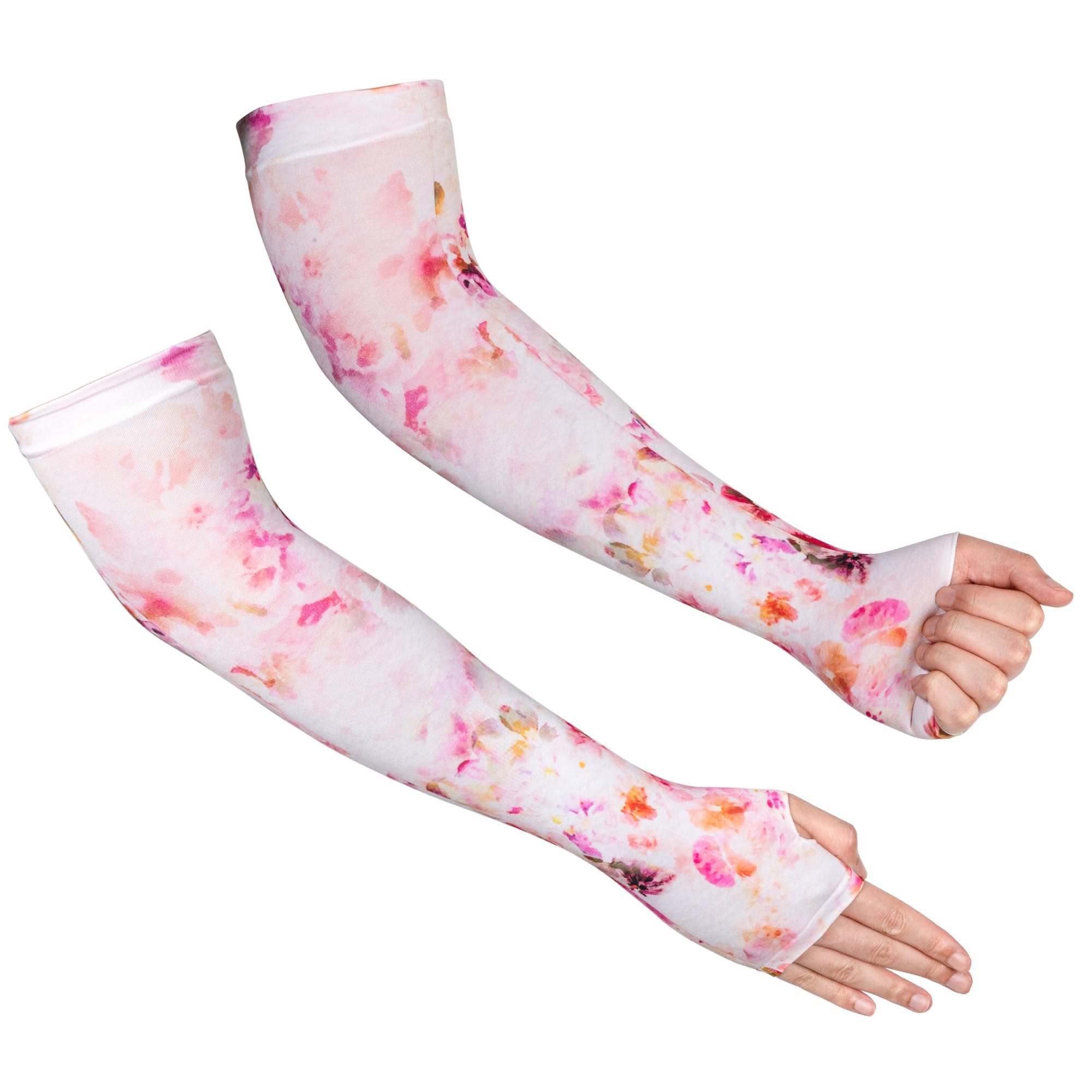 ARCLIBER Women's Gardening Arm Sleeves with Thumb Hole - UV Protection Cooling Sun Sleeves for Outdoor Work, Yard Care & Summer Activities