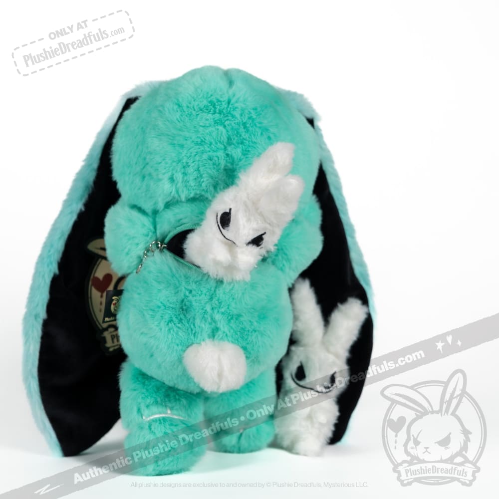 Plushie Dreadfuls Anxiety Rabbit Stuffed Animal - Teal Limited Edition Soft Plush Toy for Stress Relief & Emotional Support | Perfect Gift for Anxiety Sufferers, Therapy Comfort & Bedroom Decor