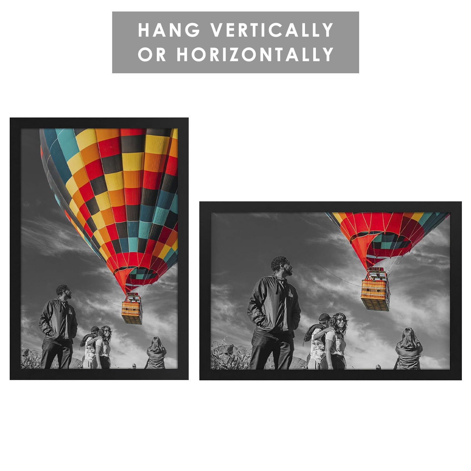 12x18 Poster Frame Set of 8 - Golden State Art Wall Display Frames with Plexiglass & Engineered Wood, Horizontal or Vertical Hanging with Sawtooth Hangers - Perfect for Home Decor, Office Art Display & Photo Gallery Wall Arrangement