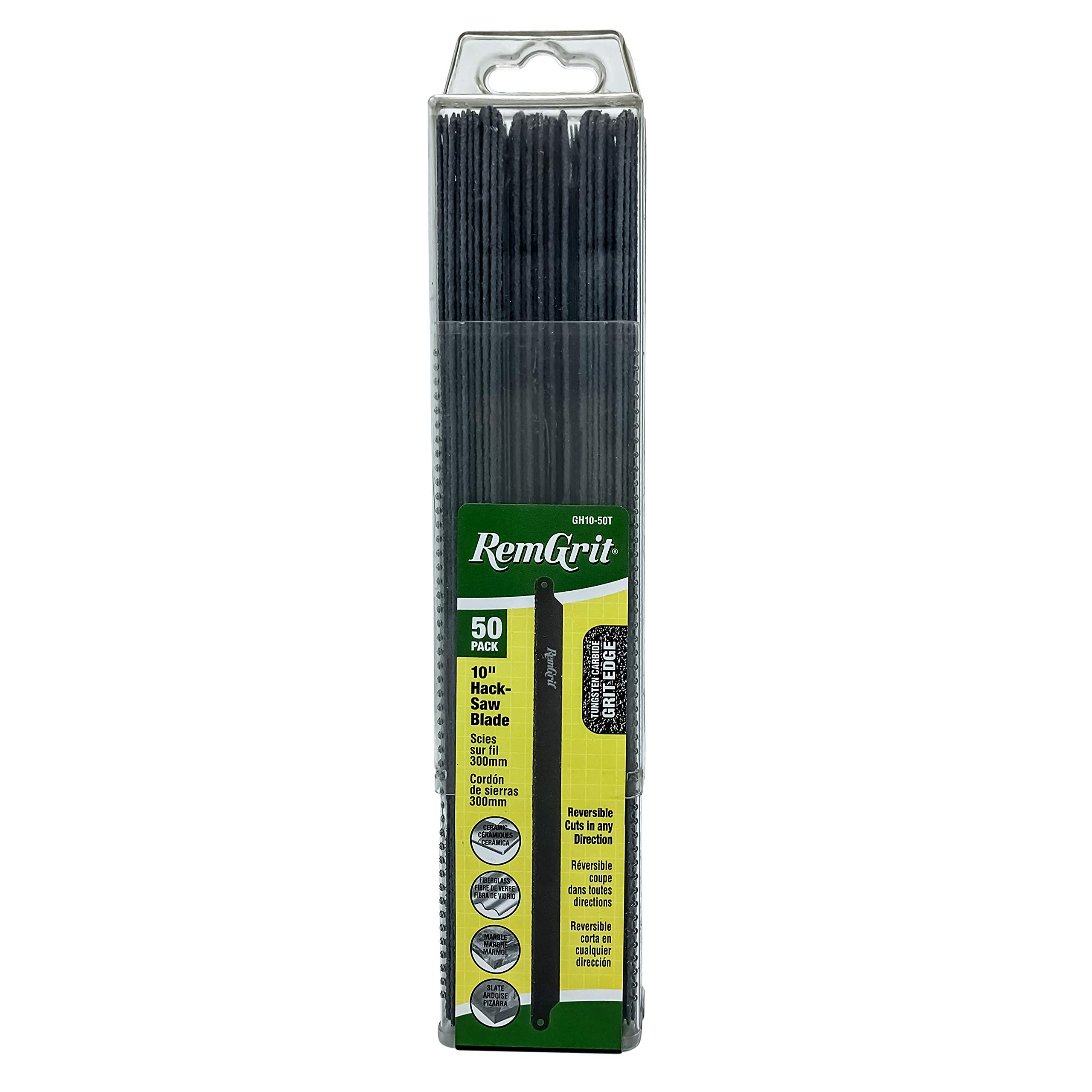 Disston E0206151 Remgrit Carbide Grit Hack Saw Blades - Medium Grit 10