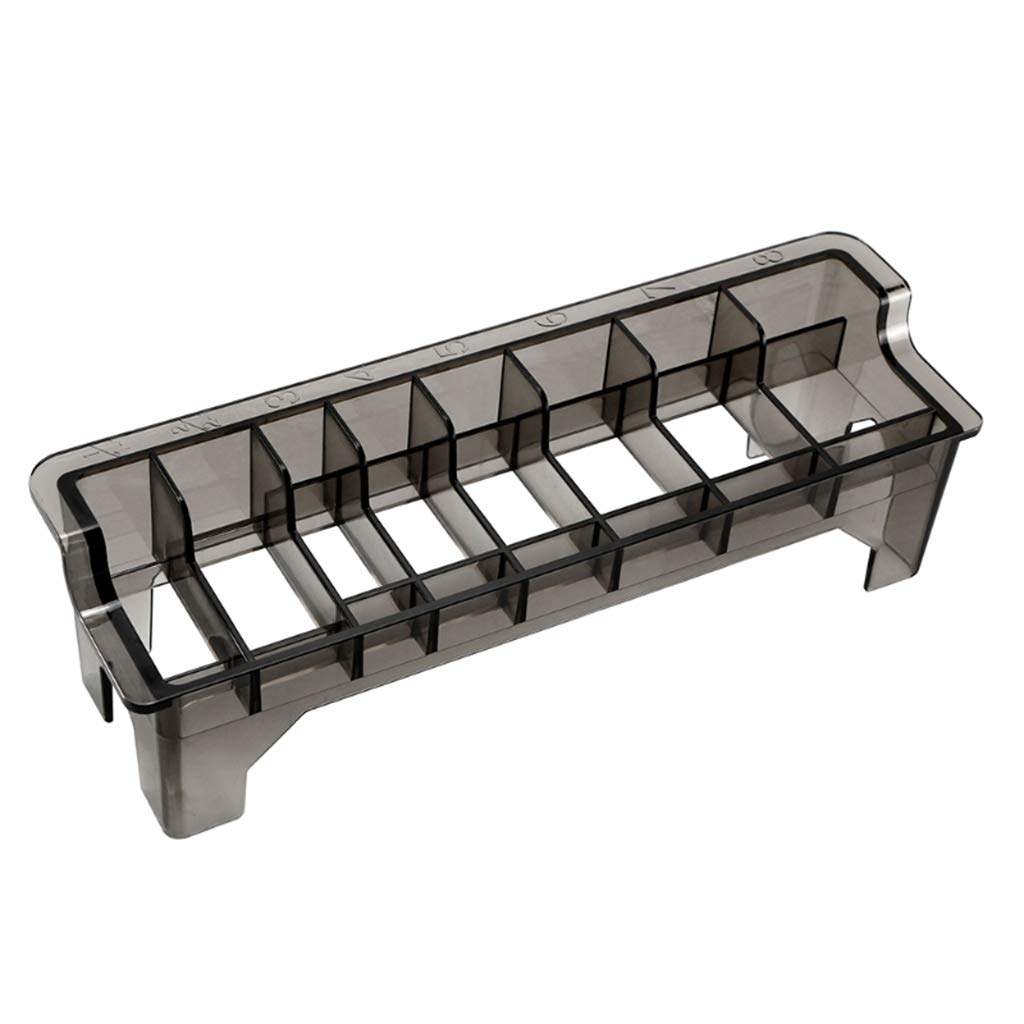 Shamjina Black Guide Limit Comb Rack Holder - Desk Organizer Container for Hair Styling Tools, Salon Supplies & Beauty Accessories | Perfect for Home, Salon, and Travel Use
