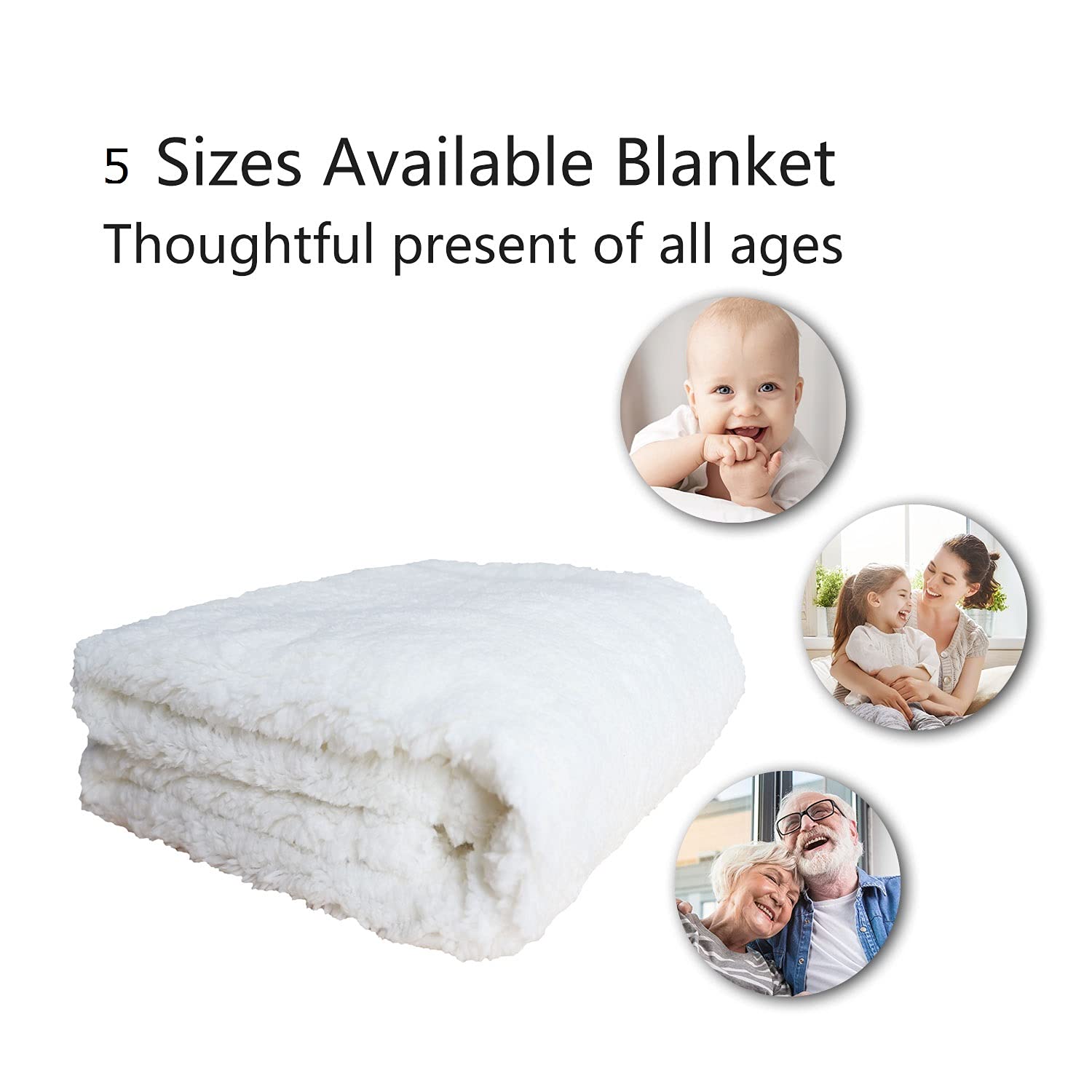 American Flag Throw Blanket - Black & White Hockey Fleece Blanket 30x40 Inches - Soft Sherpa Plush Blanket for Boys, Girls, Teens & Adults - Perfect for Winter Sports, Bed, Sofa & Couch - USA Patriotic Gift for Christmas & Game Day