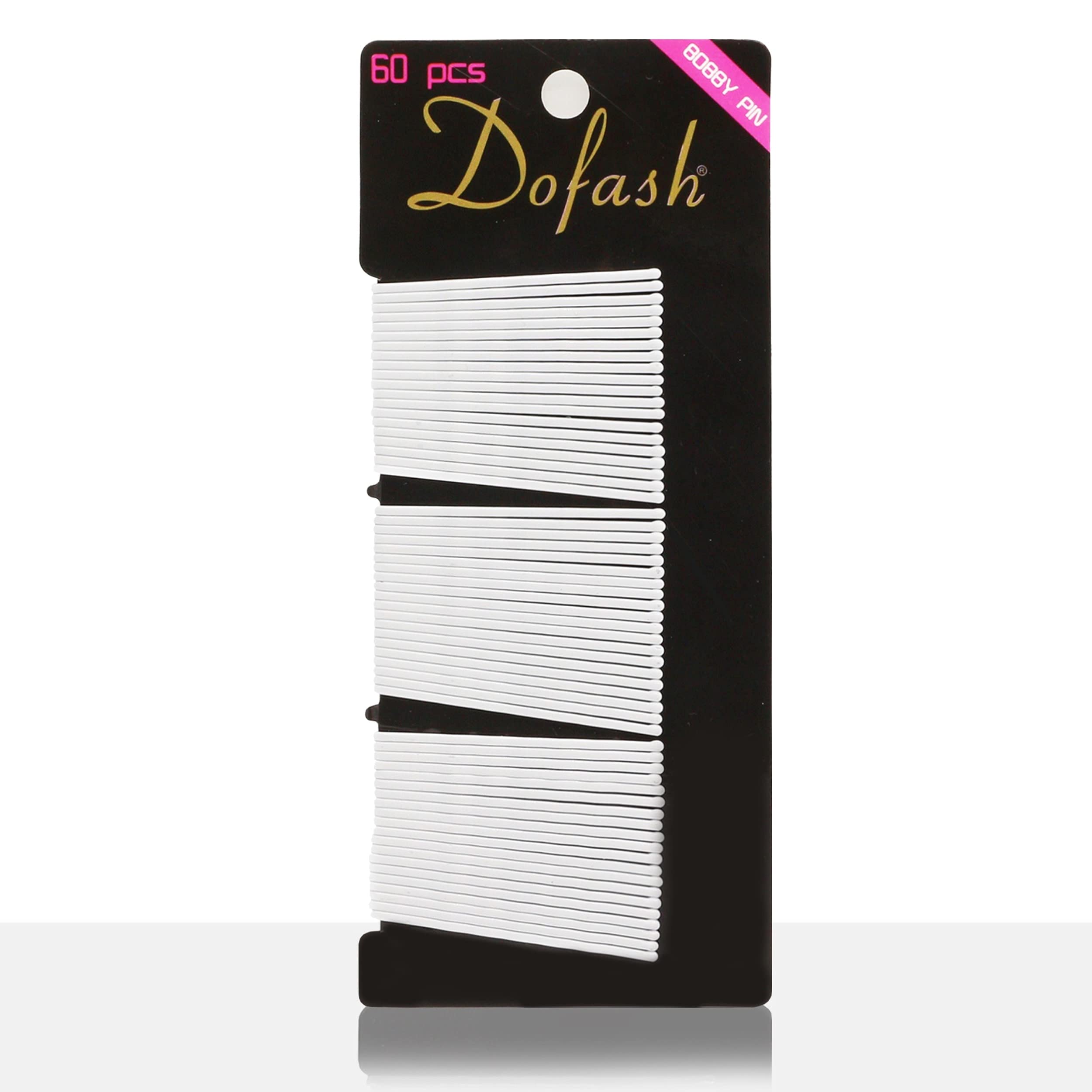 Dofash 5Waves Bobby Pins - 60 Count White & Gray Hairpins for Women (5CM/2IN) | Decorative Hair Accessories for Wedding, Party & Everyday Styling