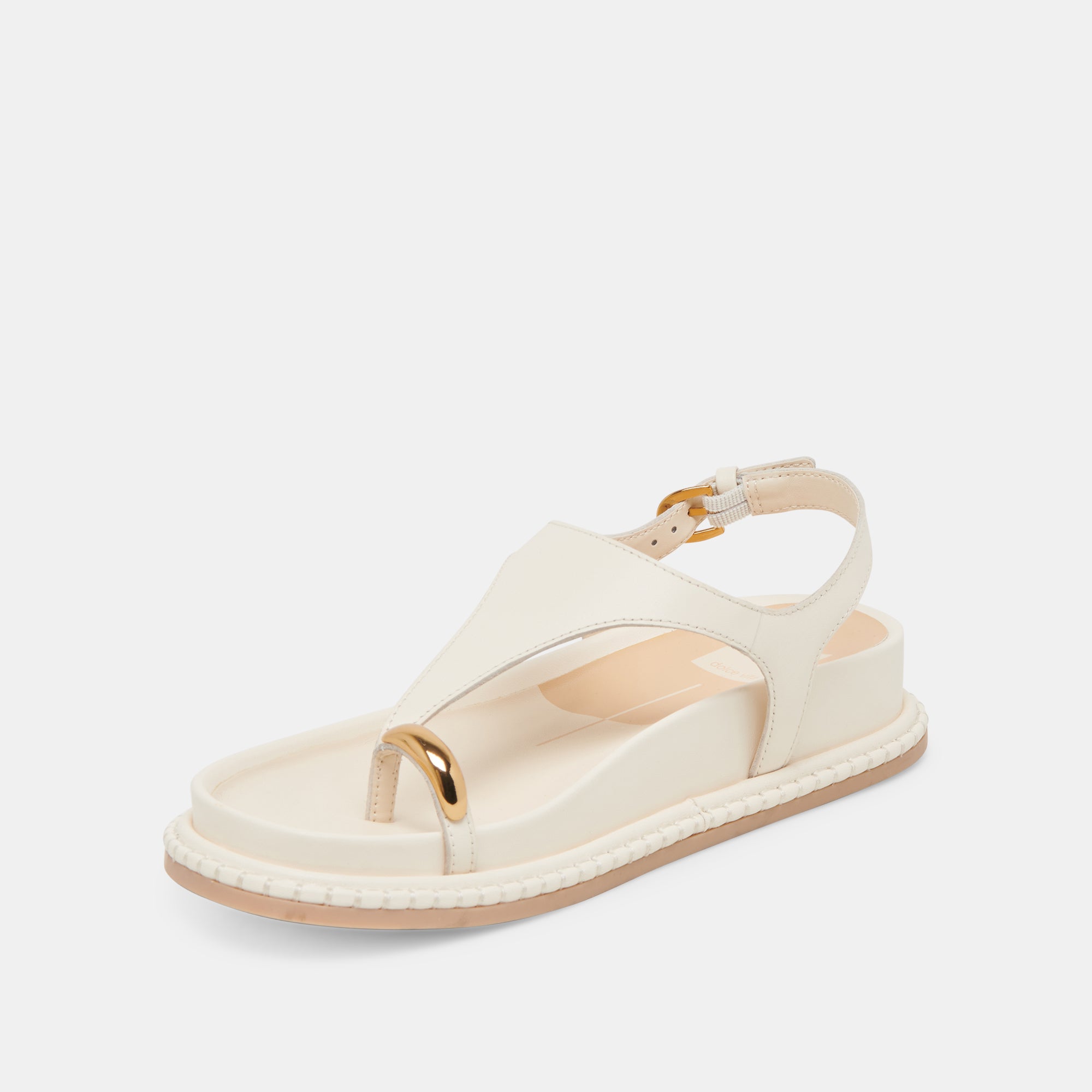 Stefan Off White Leather Sandals for Women - Comfortable & Stylish Summer Casual Shoes - Perfect for Beach, Vacation, and Everyday Wear