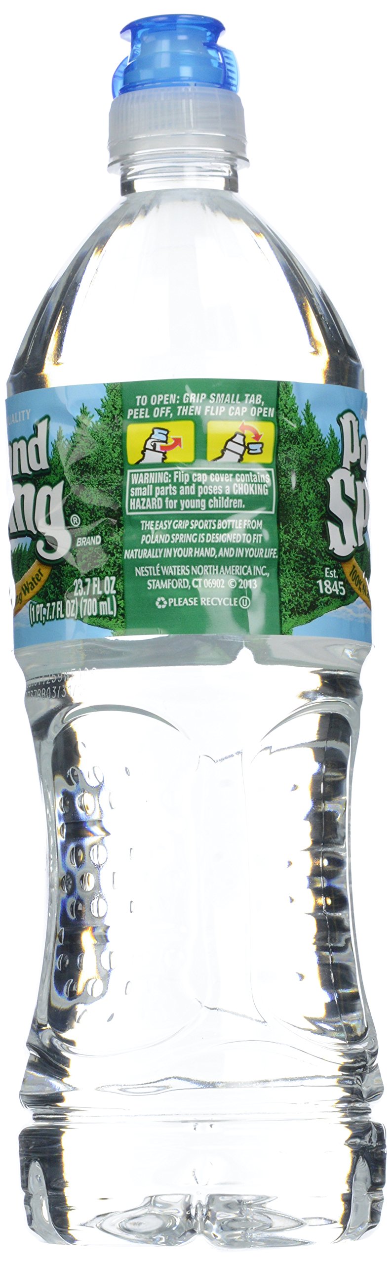 Poland Spring 100% Natural Spring Water - 23.7oz Sport Cap Bottles (6-Pack) | Hydration for Sports, Gym & Outdoor Activities