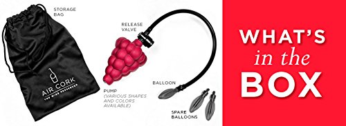 Premium Wine Preserver Stopper (Burgundy) - Reusable Wine Saver for Red & White Wines - Airtight Vacuum Sealer - As Seen on Shark Tank - Perfect for Home Bars, Restaurants & Wine Tasting Parties
