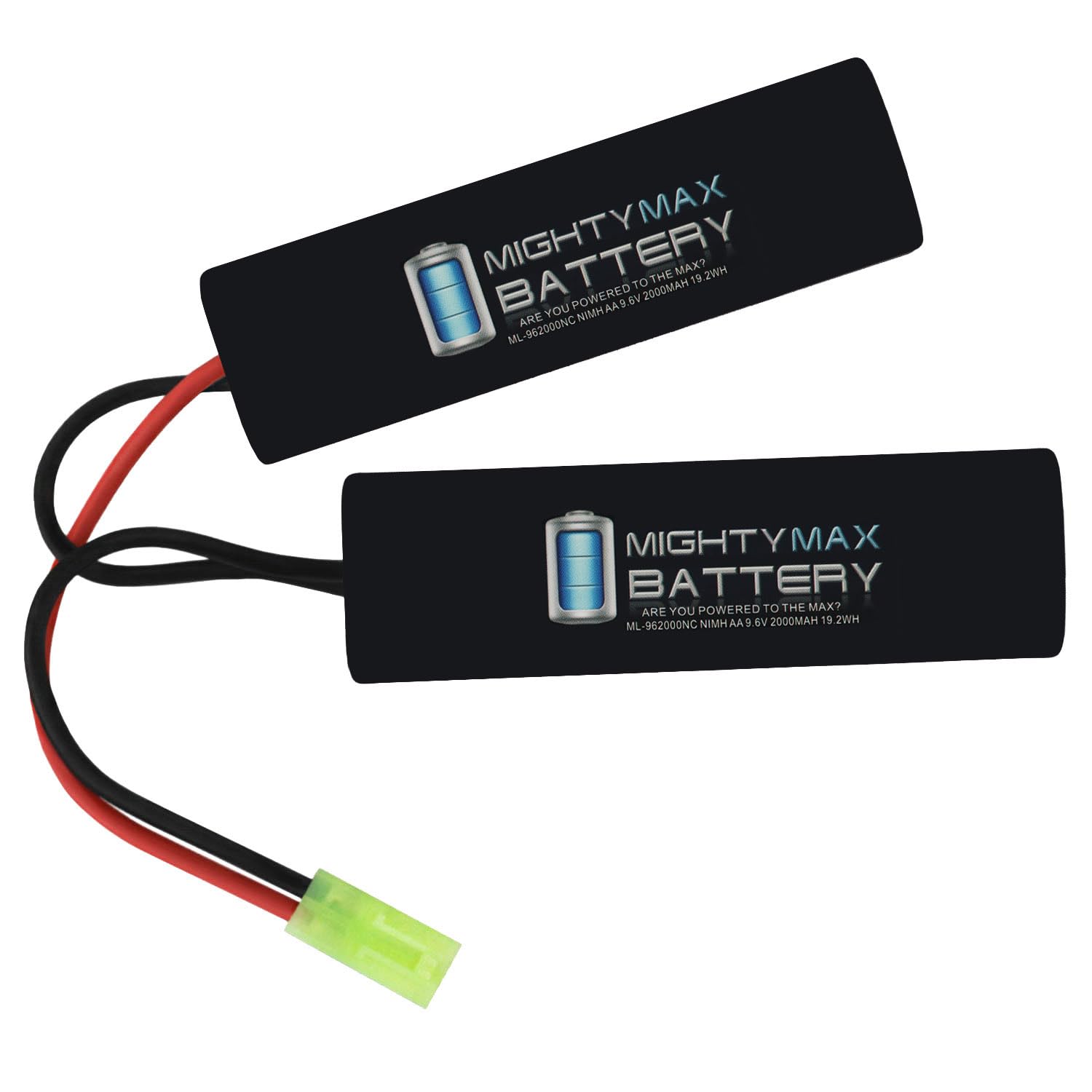 Mighty Max 9.6V 2000mAh NiMH Battery Pack for Echo1 Robinson Armament XCR-C Airsoft AEG Rifle - High Performance Replacement Battery for Airsoft Games & Training