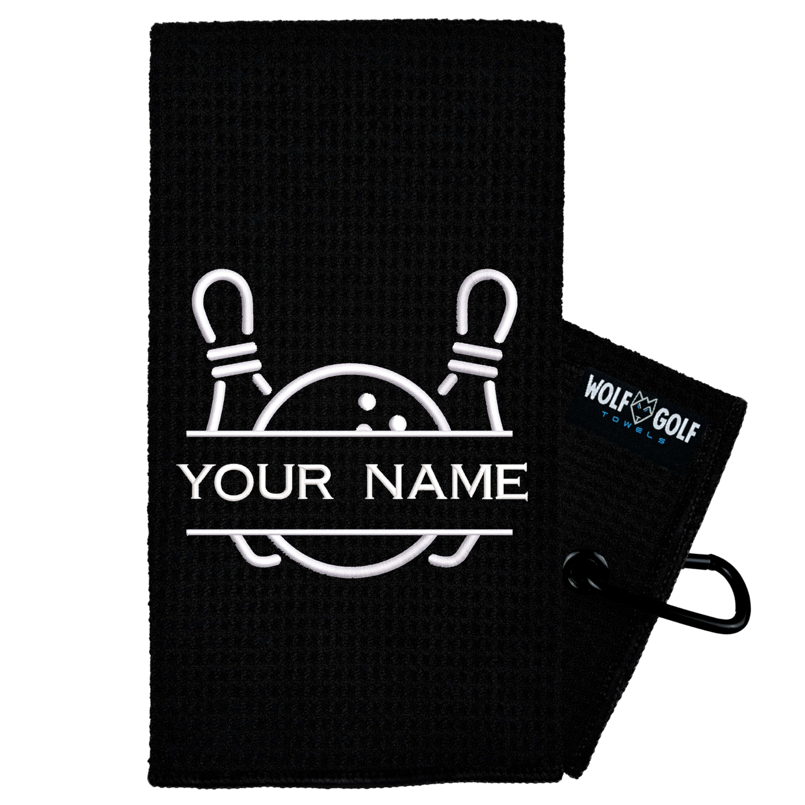 Custom Bowling Towel - Personalized Bowling Ball Towel for Men & Women - Premium Bowling Accessories - Great Bowling Gift Idea - Perfect for League Play, Practice & Tournaments