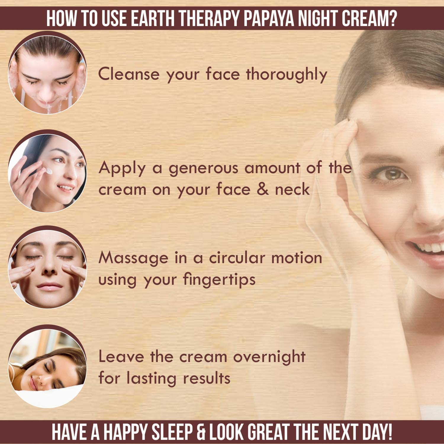 EARTH THERAPY Brightening & Whitening Papaya Night Cream with Argan & Olive Oil - Reduces Fine Lines, Wrinkles, Dark Spots & Pigmentation for Glowing Skin - 50g | Anti-Aging Night Moisturizer for Radiant Complexion | Perfect for Dry & Dull Skin Care Routine