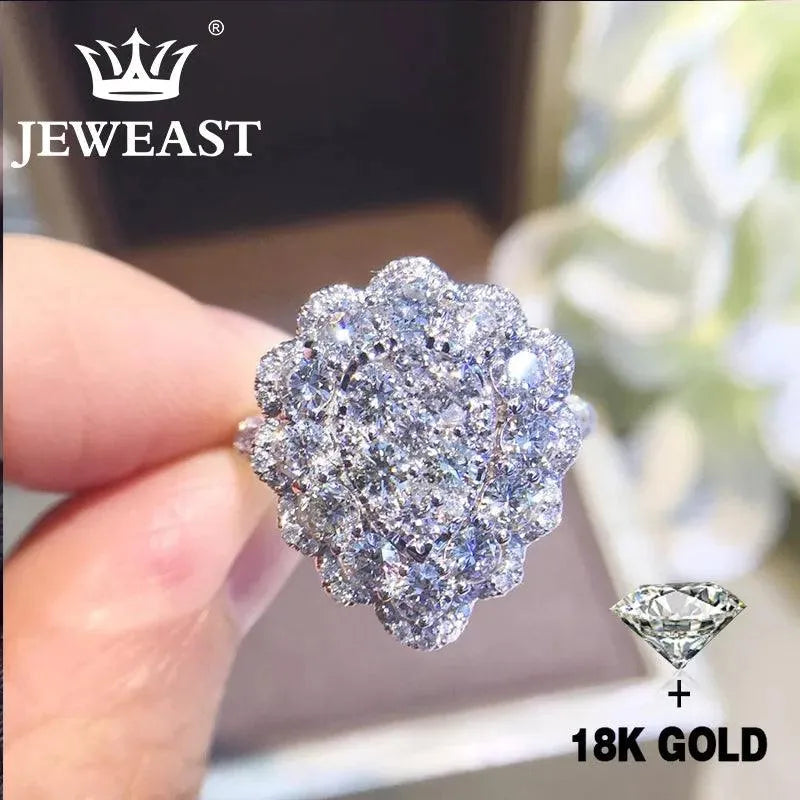VVS1 Natural Diamond 18K Gold Ring - Classic Elegant Fine Jewelry for Women | Perfect for Engagement, Wedding, Anniversary & Special Occasions | Trendy 2023 Collection