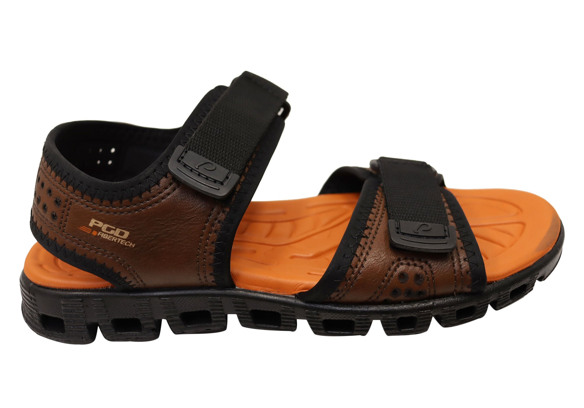 Men's Comfortable Adjustable Sandals - Pegada Saul Brazilian Leather Flip Flops for Beach, Pool & Summer Walking