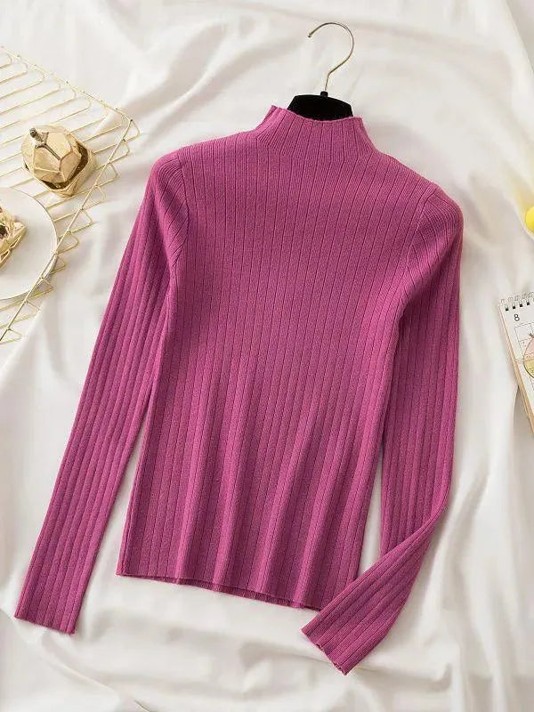 Stylish Women's Turtleneck Sweater - Soft Knit Pullover for Fall & Winter - Perfect for Office, Dating and Casual Outfits