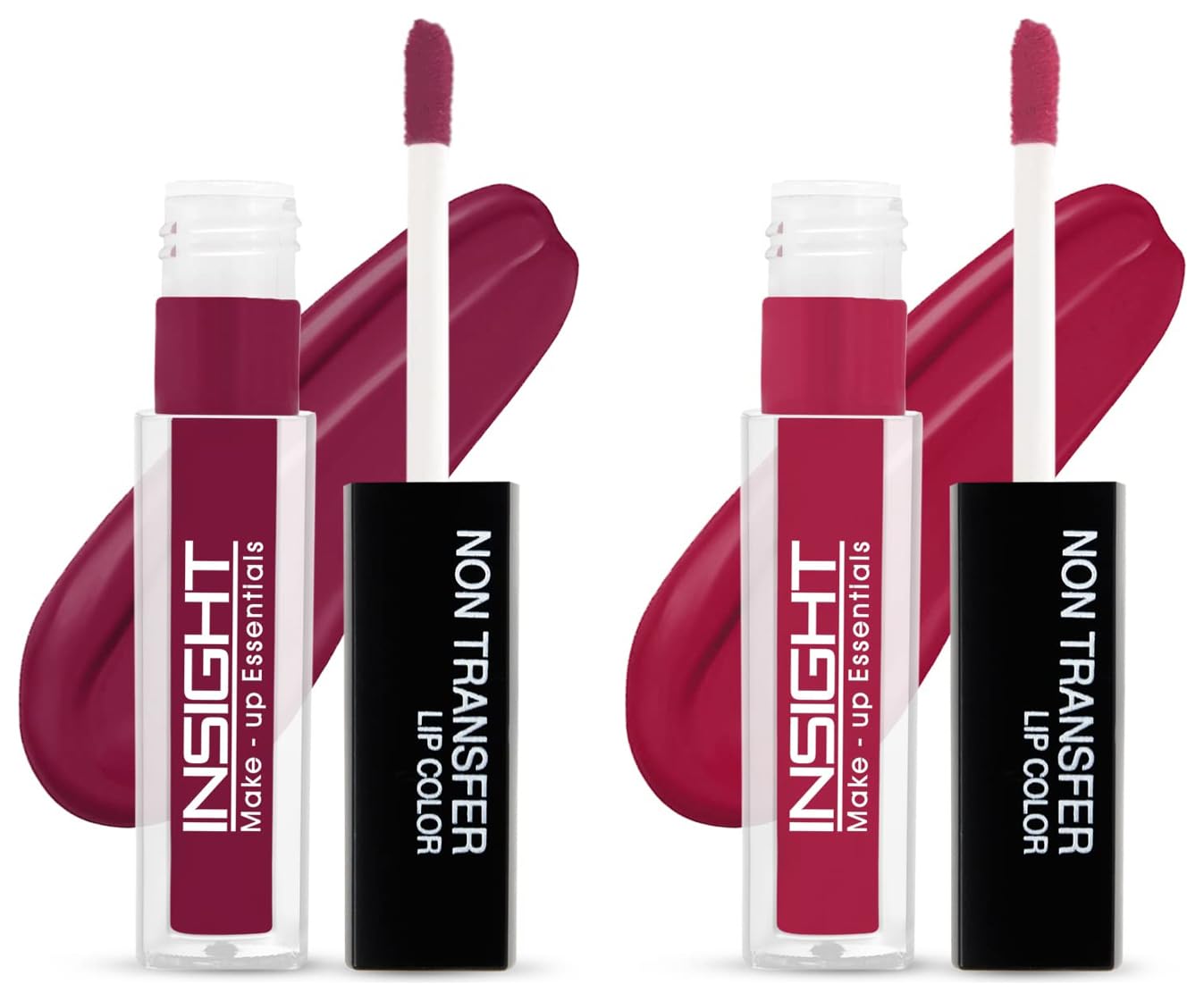 INSIGHT Non-Transfer Matte Lipstick Set - 4ml (14 Sugar Plum & 19 Dive) - Long-Lasting Vegan Lip Color for Everyday Wear, Date Night & Special Occasions