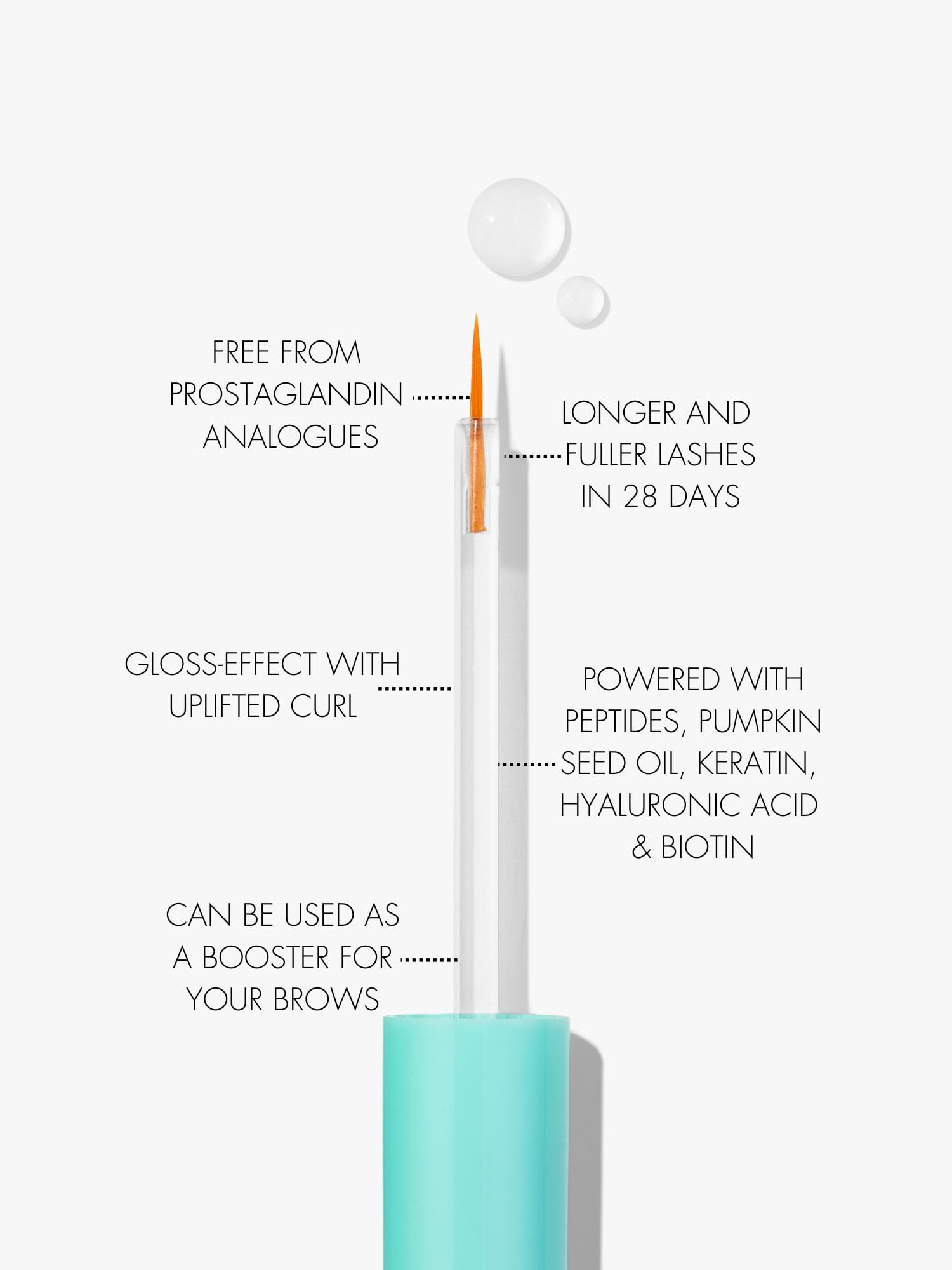 SWEED Eyelash Growth Serum with Peptides, Biotin & Pumpkin Seed Oil - Prostaglandin-Free, Vegan & Cruelty-Free Lash Enhancer (0.17 fl oz) for Longer, Fuller Lashes - Perfect for Nighttime Lash Care & Natural Beauty Routines
