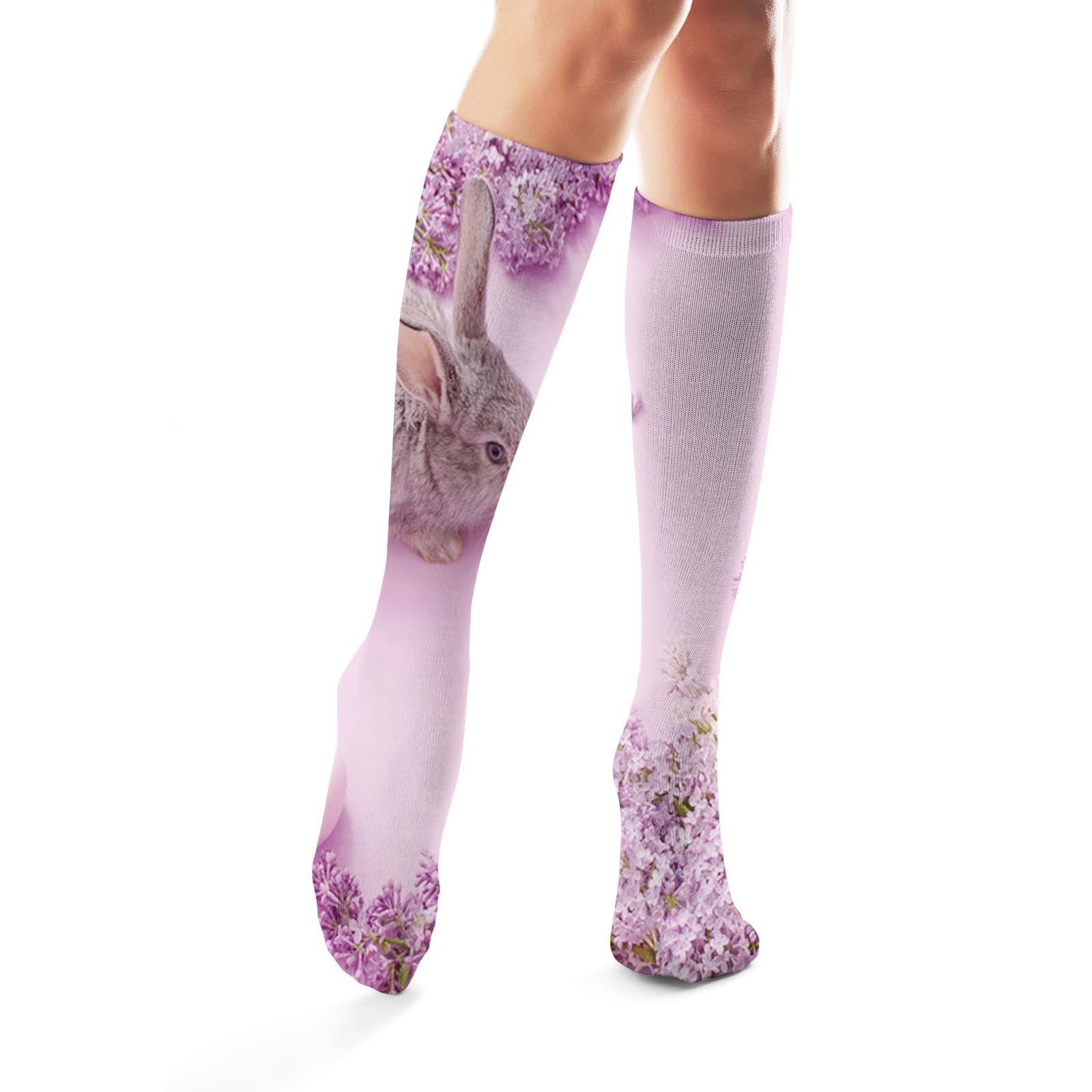 Women's & Men's Knee High Socks - Non-Slip, Stretchable, Adjustable Calf, Soft & Opaque - Perfect for Work, Sports & Winter Warmth