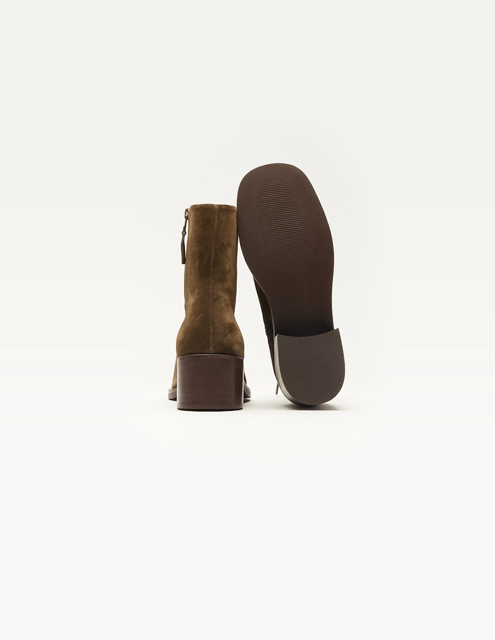 Callie Kaki Suede Ankle Boots - Stylish Heeled Booties for Women | Perfect for Office, Parties & Casual Outings