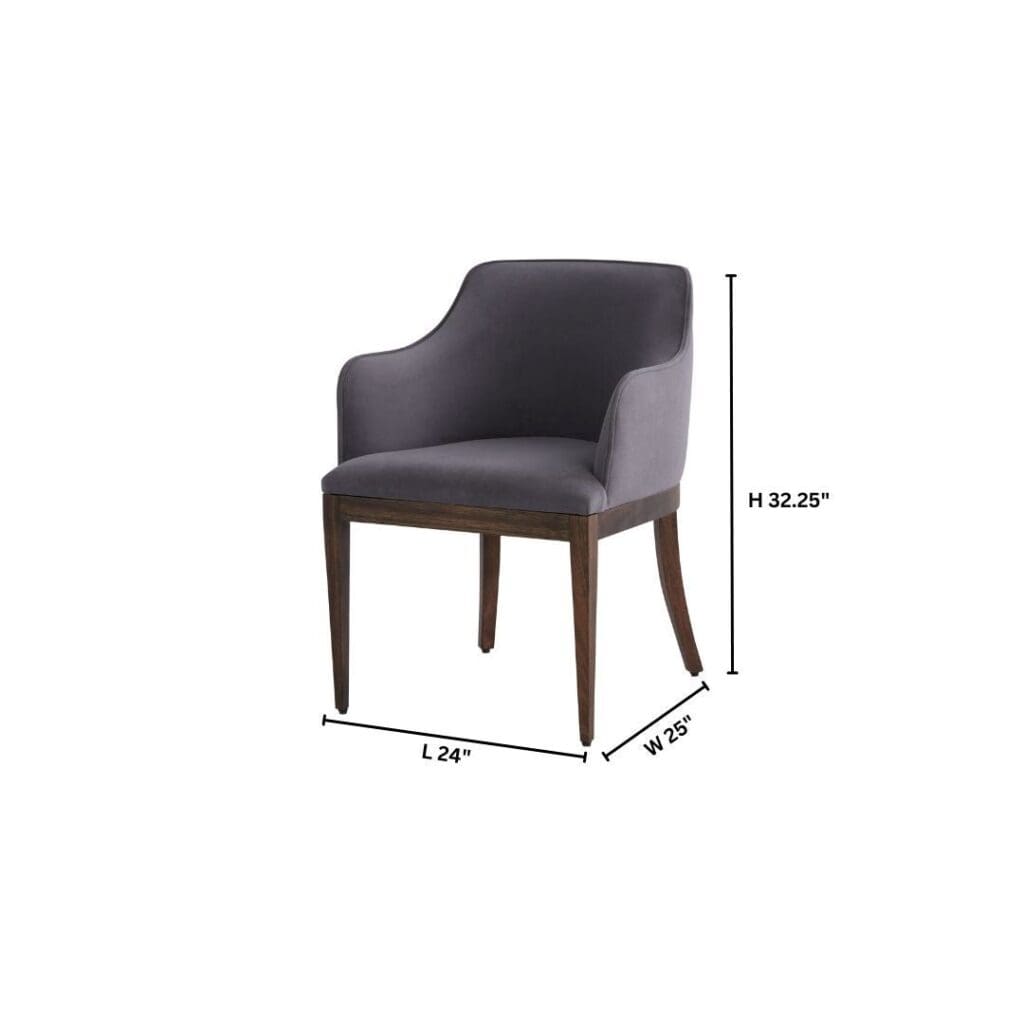 Cyan Design 11759 Dublin Chair - Dark Brown & Medium Grey Upholstered Accent Chair for Living Room, Bedroom, or Office - Stylish Modern Home Decor Furniture