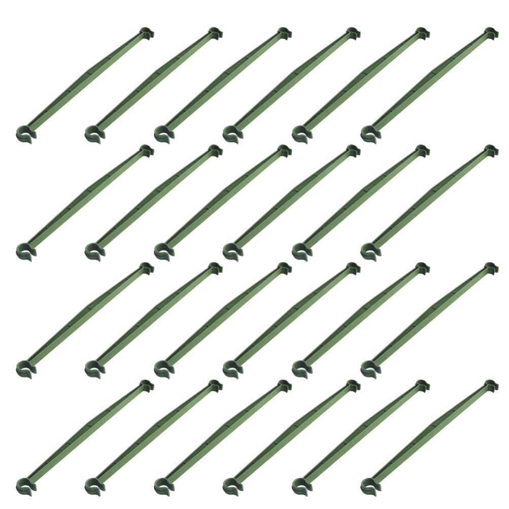 24-Piece Cabilock Plant Support Rods & Trellis Connectors - Garden Climbing Vine Stakes, Buckle Cage for Indoor/Outdoor Flowers - Perfect for Tomatoes, Cucumbers & Vertical Gardening