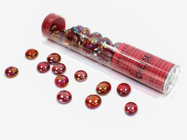 Premium Assorted Gaming Stones Set - Vibrant Red Iridized Glass Pieces for Tabletop RPGs, Board Games & Collectibles - Perfect for Dungeons & Dragons, Magic The Gathering & Game Night Accessories