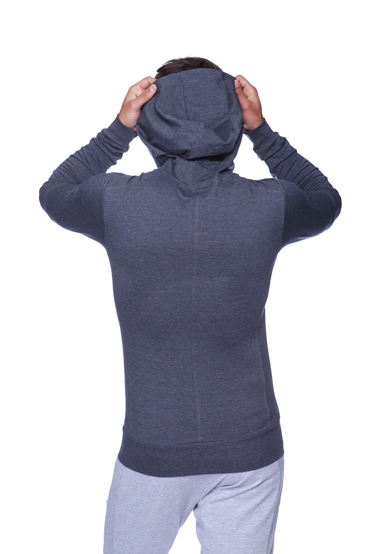 4th Men's Crossover Transition Hoodie - Modal French Terry Yoga & Gym Wear | American Made Stretch Fabric | European Style Fit for Workouts & Lounge
