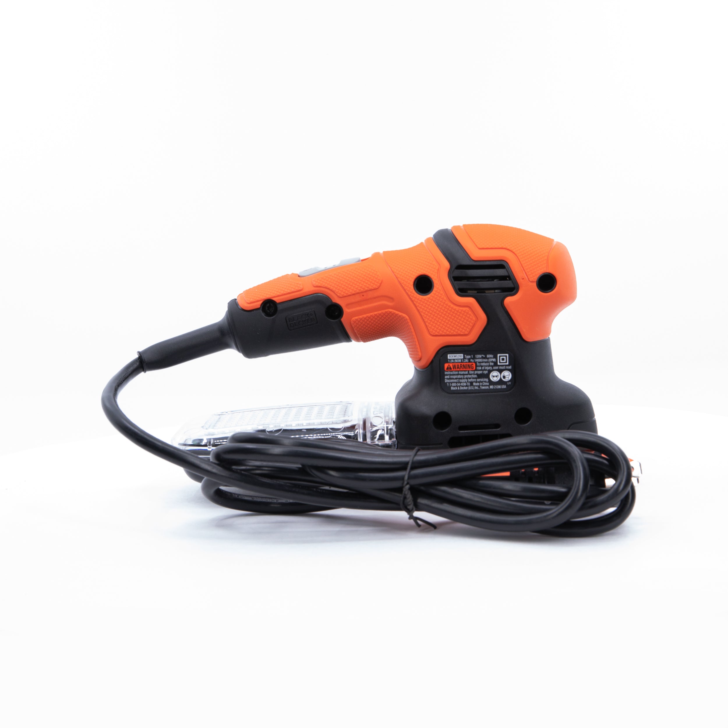 MOUSE™ 1.2 Amp Electric Detail Sander - Compact Power Tool for Woodworking, Furniture Refinishing & DIY Projects - Perfect for Sanding Corners, Edges and Hard-to-Reach Areas