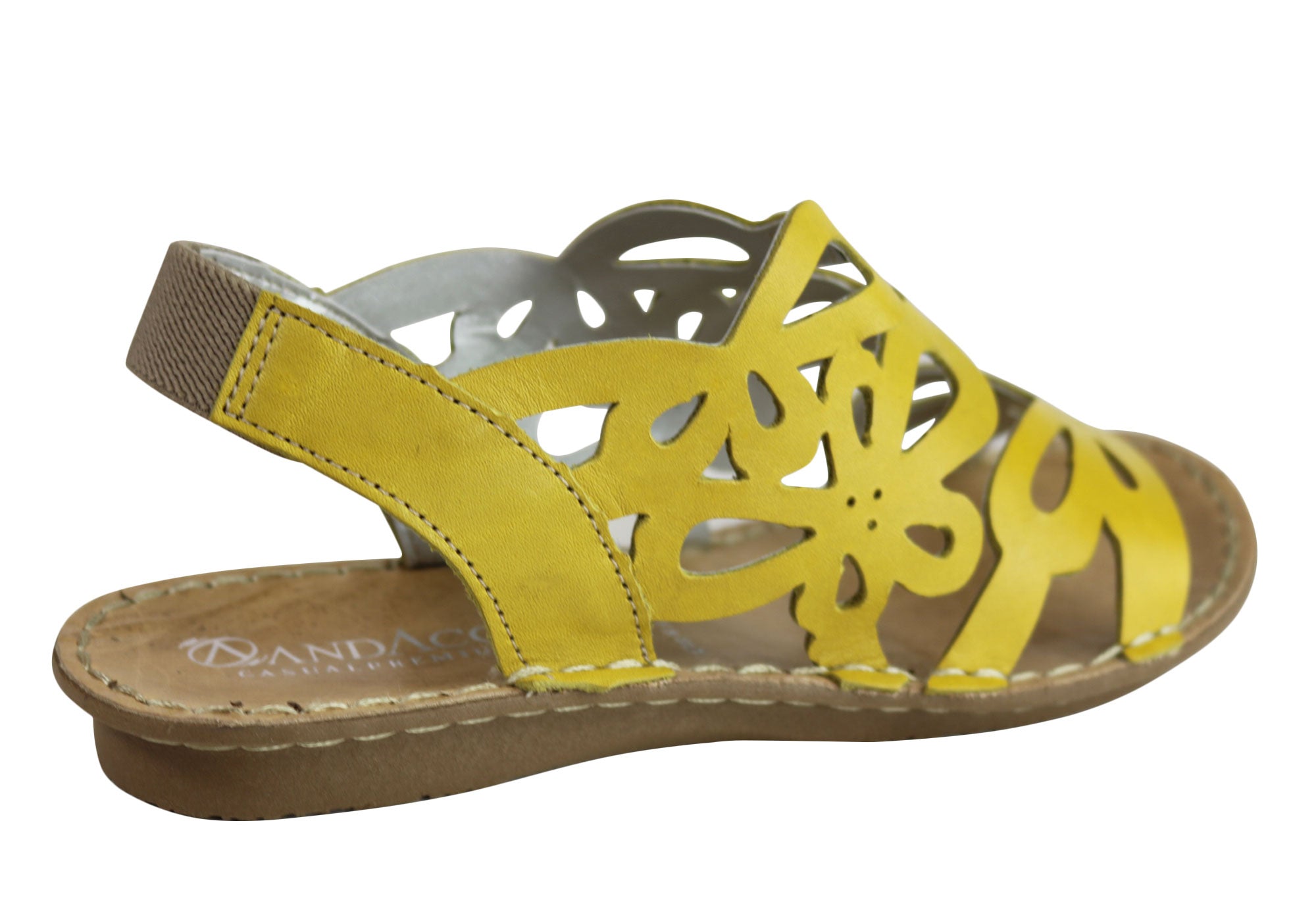 Andacco Desiree Women's Comfortable Flat Leather Sandals - Handmade in Brazil - Perfect for Beach, Vacation & Summer Outfits