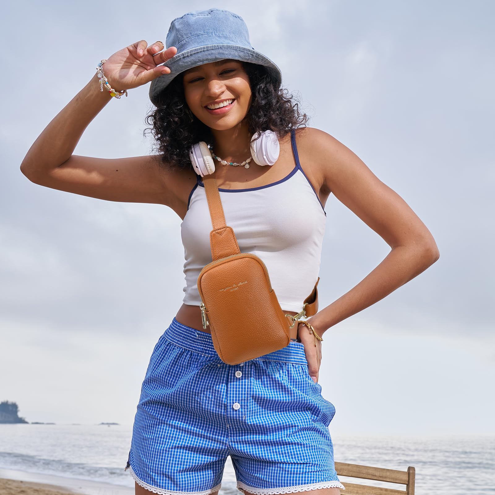 Haytijoe Small Crossbody Sling Bag for Women - Anti-Theft Travel Purse with Adjustable Strap, Lightweight Fanny Pack for Running, Hiking & Daily Use