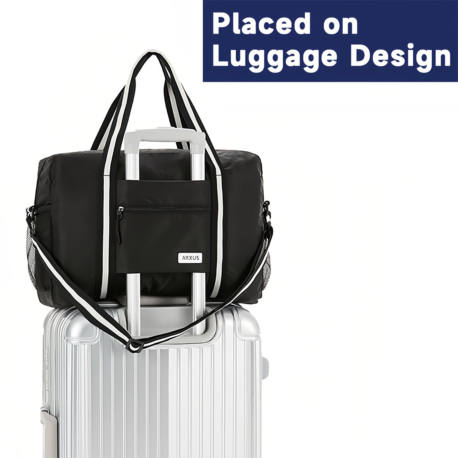 Lightweight Waterproof Foldable Duffle Bag for Travel - Portable Carry-On Storage Tote - Perfect for Gym, Beach & Weekend Getaways