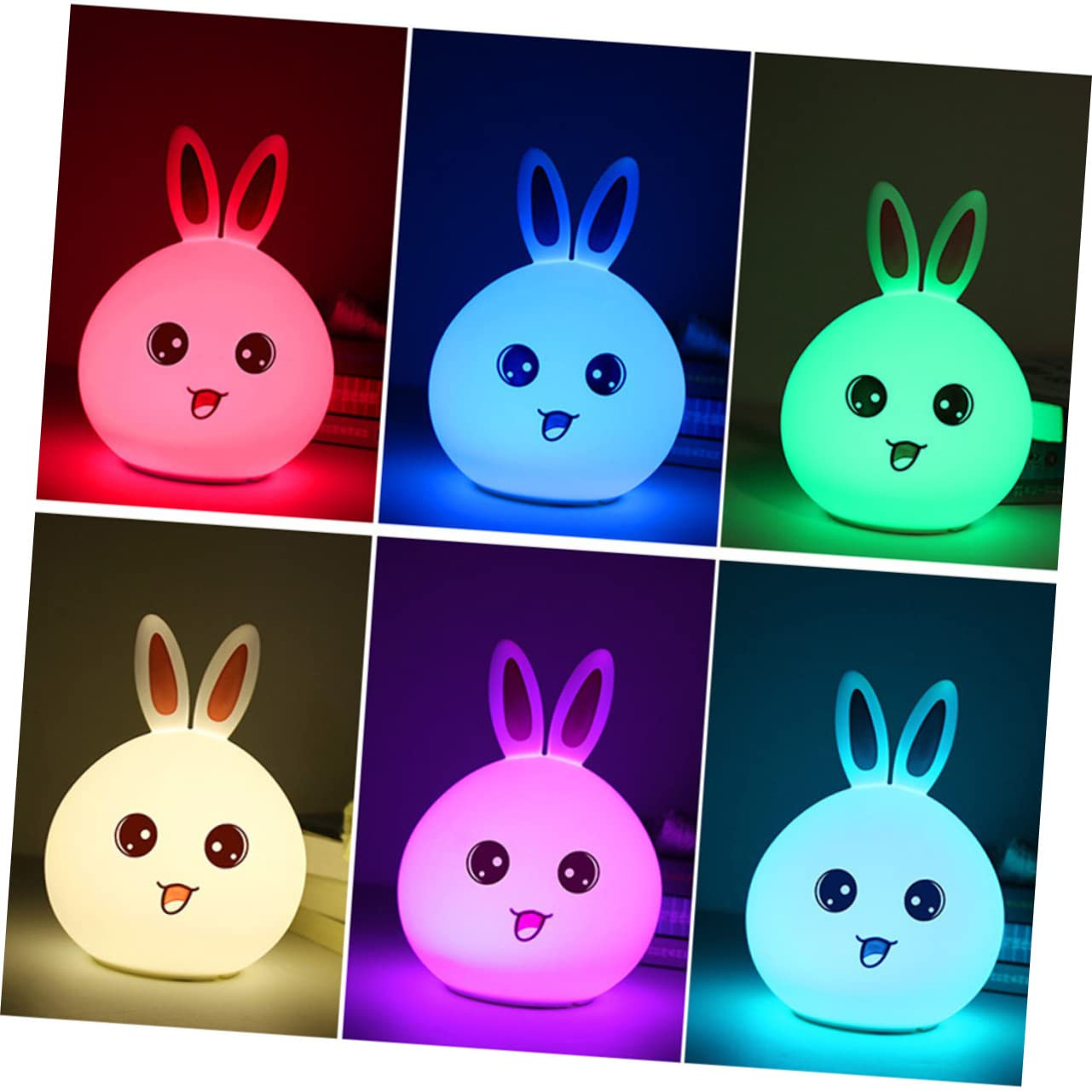 Cute USB Night Light - Pink Rabbit Cartoon Night Lamp with USB Plug for Kids, Nursery, Bedroom - Perfect for Bedtime, Reading & Decor