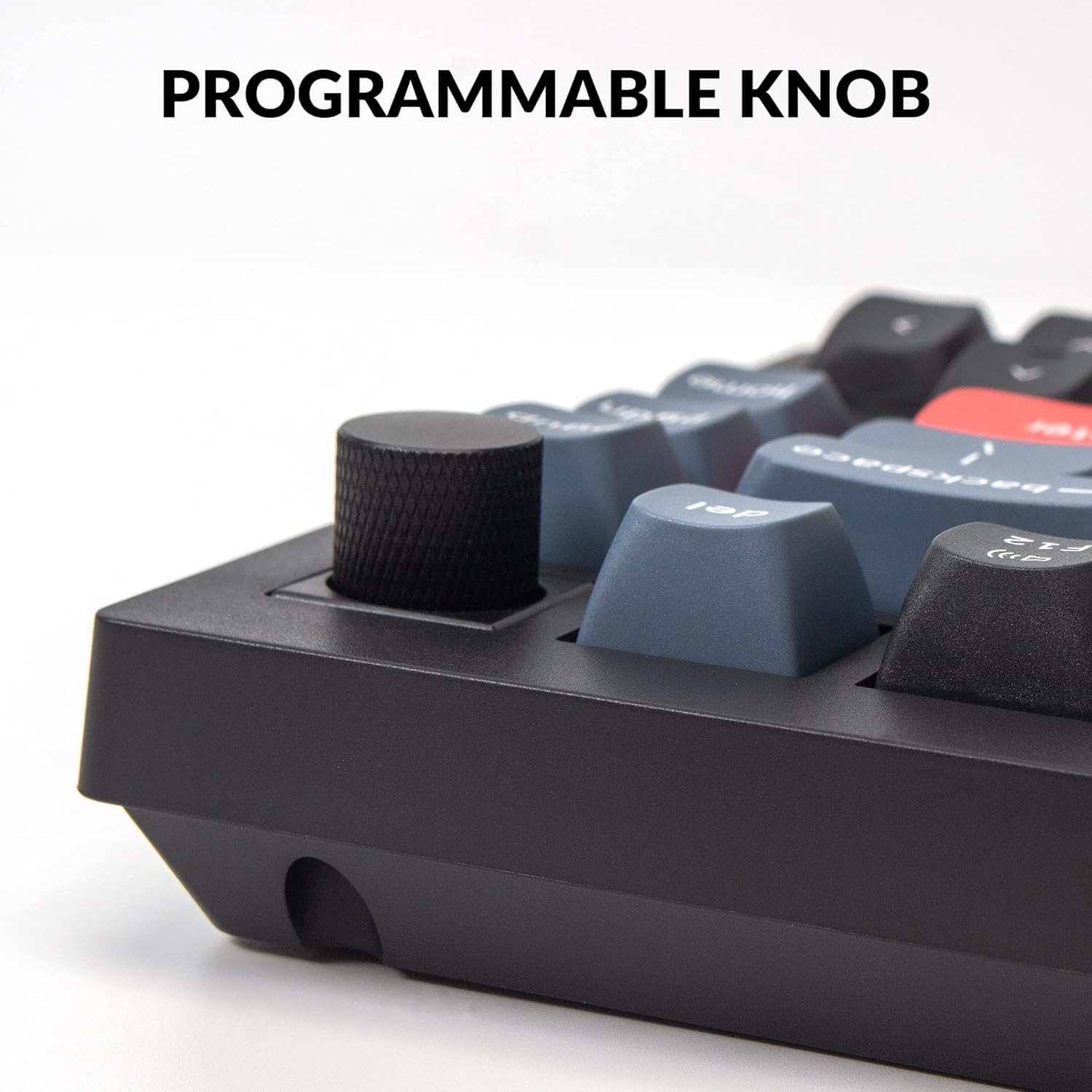 Keychron V1 Max 75% Wireless Custom Mechanical Keyboard - QMK/VIA Programmable, Bluetooth 5.1/2.4GHz/Wired, RGB Backlit, Hot-Swappable Gateron Jupiter Red Switches - Compatible with Mac/Windows/Linux - Perfect for Gaming, Coding & Office Work