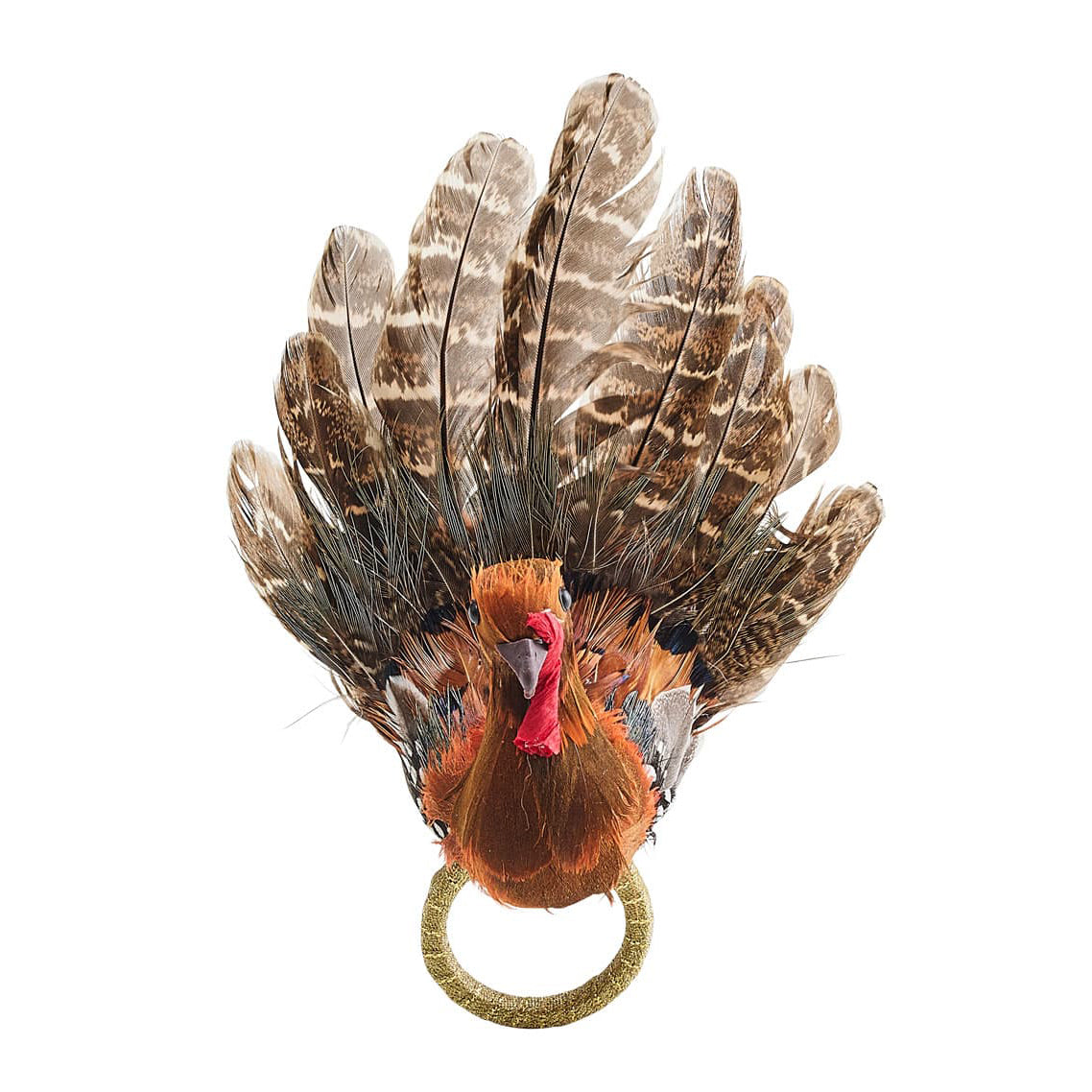 Elegant Thanksgiving Turkey Napkin Rings Set of 6 - Rustic Fall Table Decor for Holiday Dinner Parties, Wedding, and Home Decor