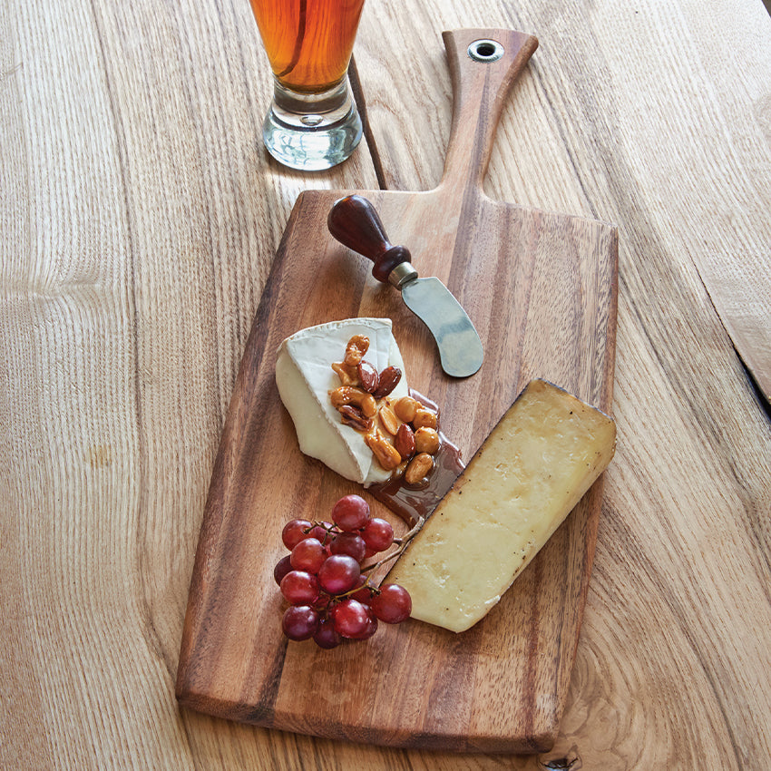 Fox Run Rectangular Provencale Paddle Board - Premium Wooden Cutting Board for Kitchen, Charcuterie & Cheese Serving - Perfect for Home Cooking, Entertaining & Gourmet Food Presentation