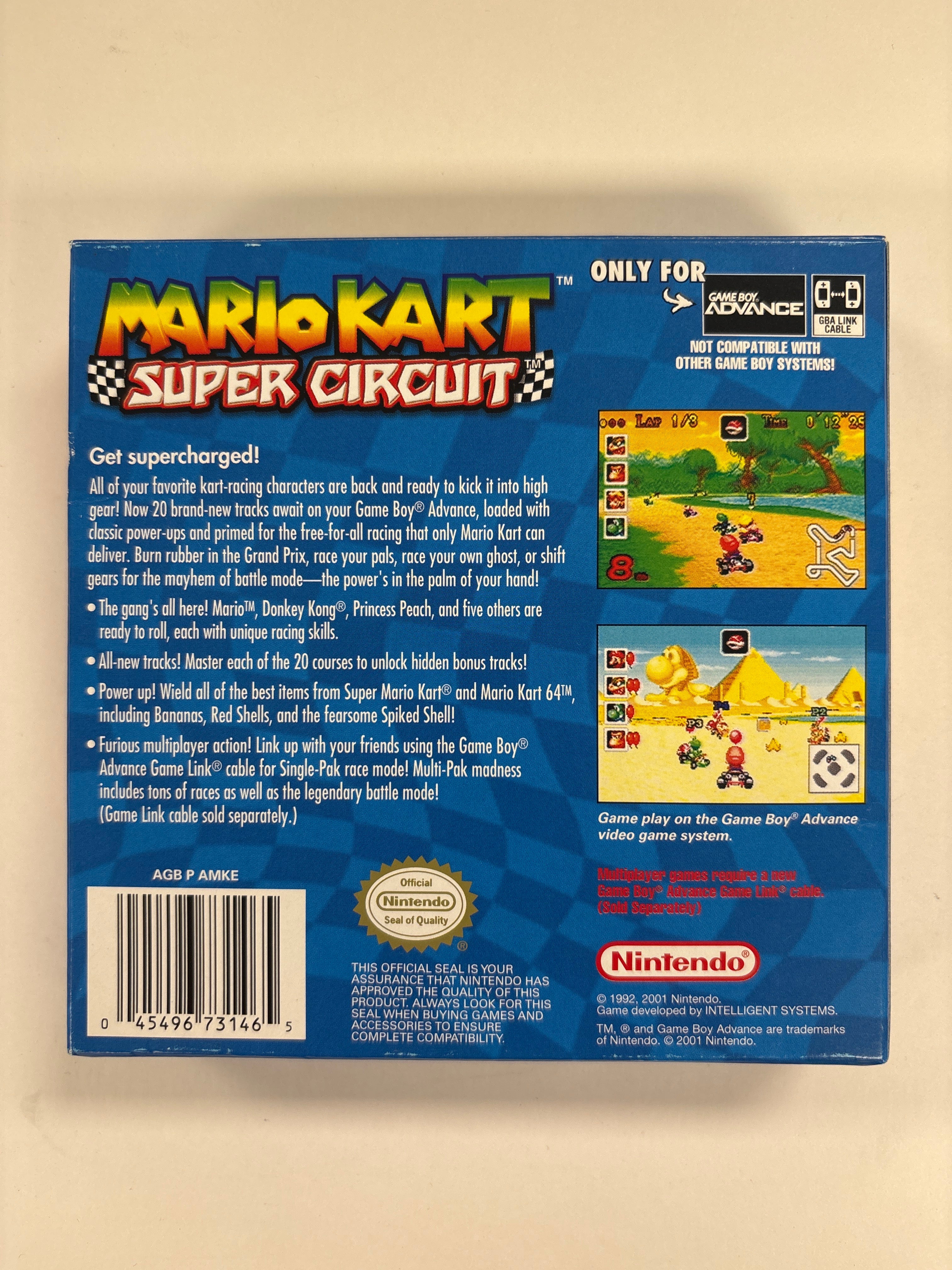 Mario Kart Super Circuit Game Boy Advance Box & Manuals Only (No Game Included) - Perfect for Collectors & Retro Gaming Enthusiasts
